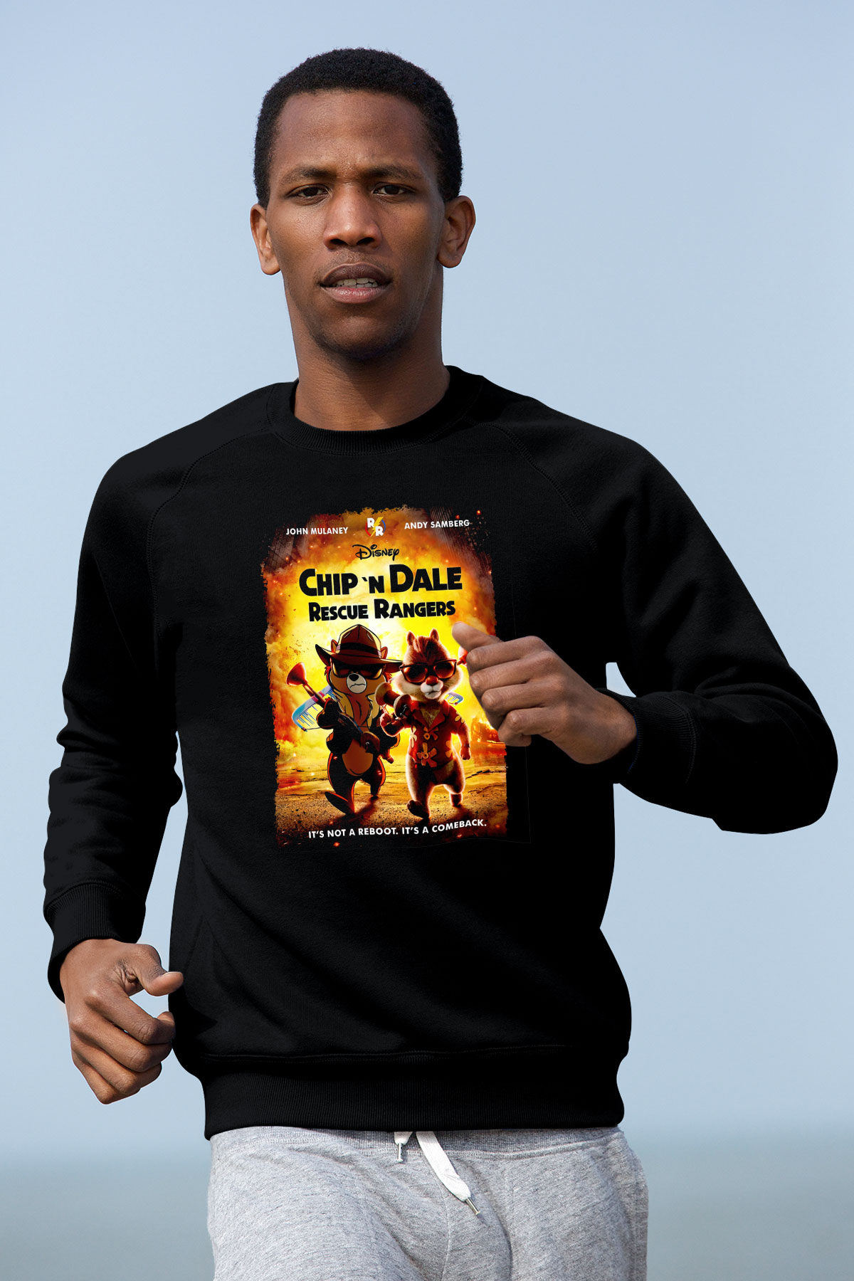 Chipn Dale Rescue Rangers Siyah Unisex  Sweatshirt
