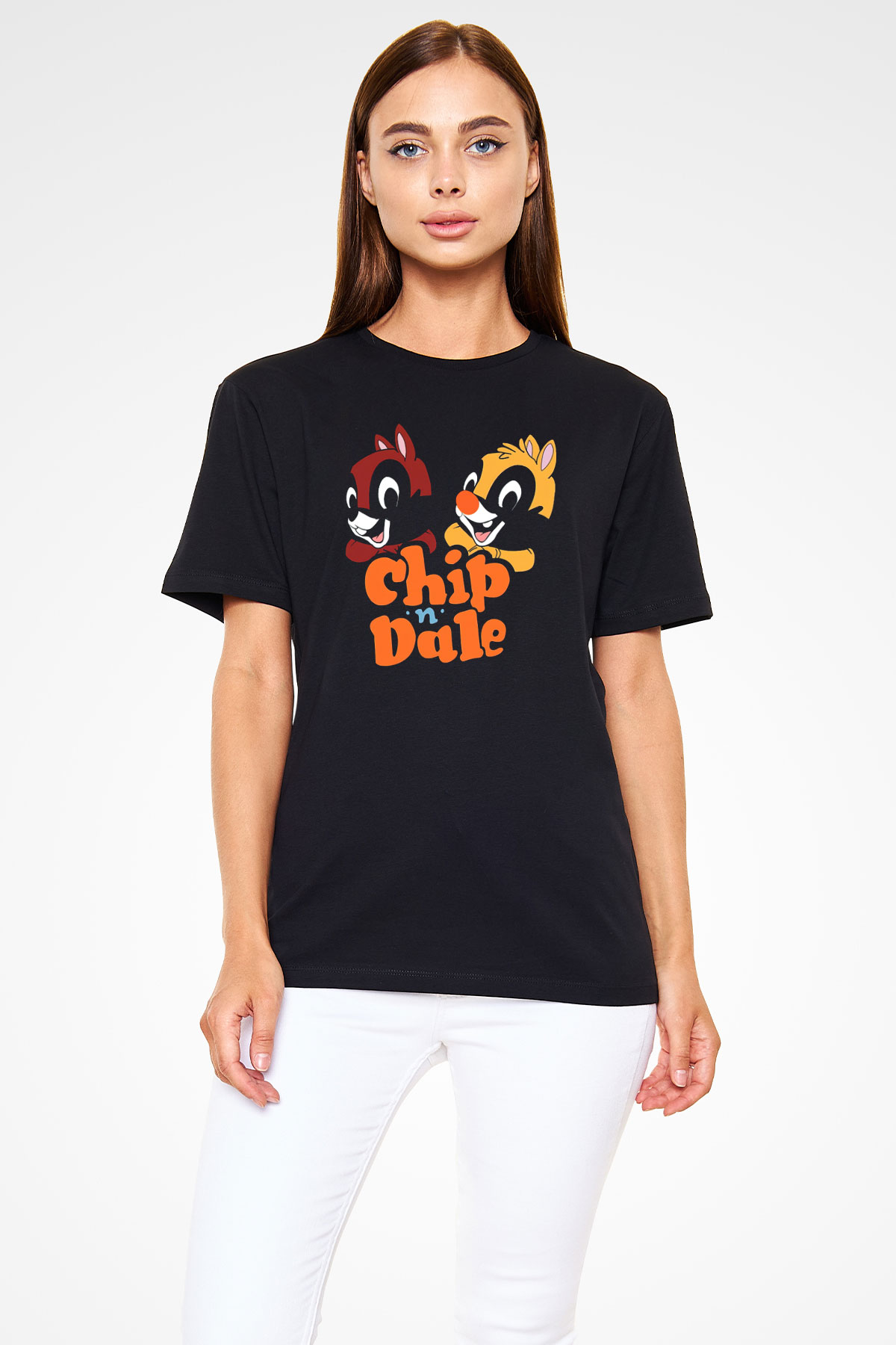 Chipn Dale Rescue Rangers Siyah Unisex Tişört