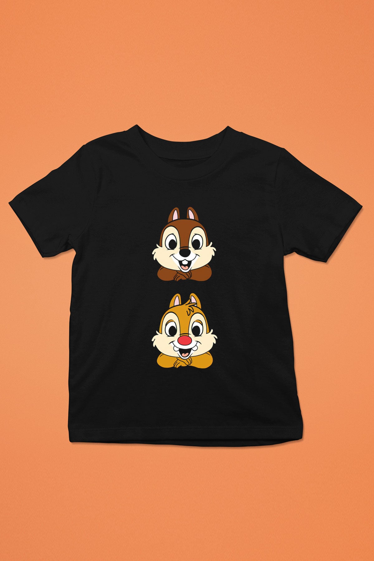 Chipn Dale Rescue Rangers Siyah Unisex  Çocuk Tişört