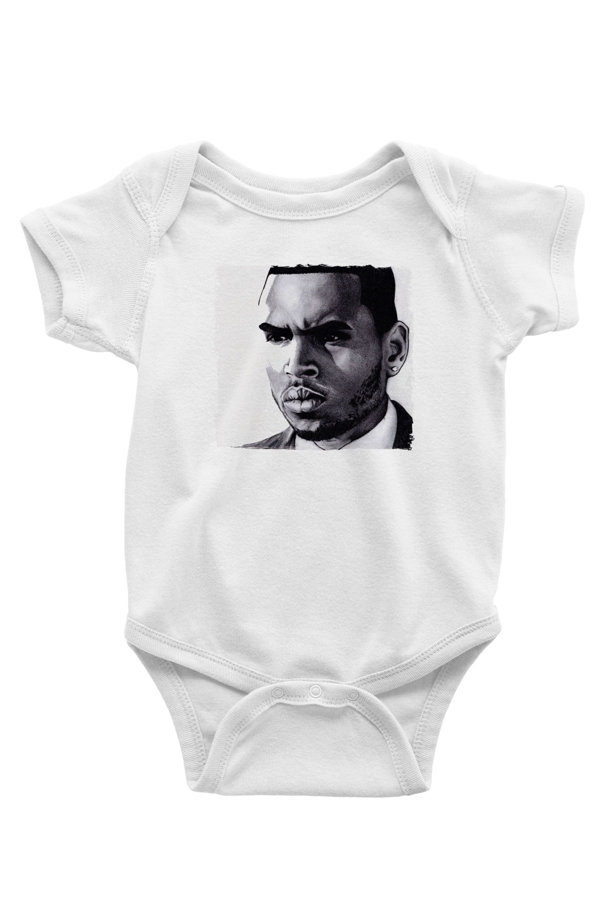 Chris Brown Beyaz Bebek Body - Zıbın