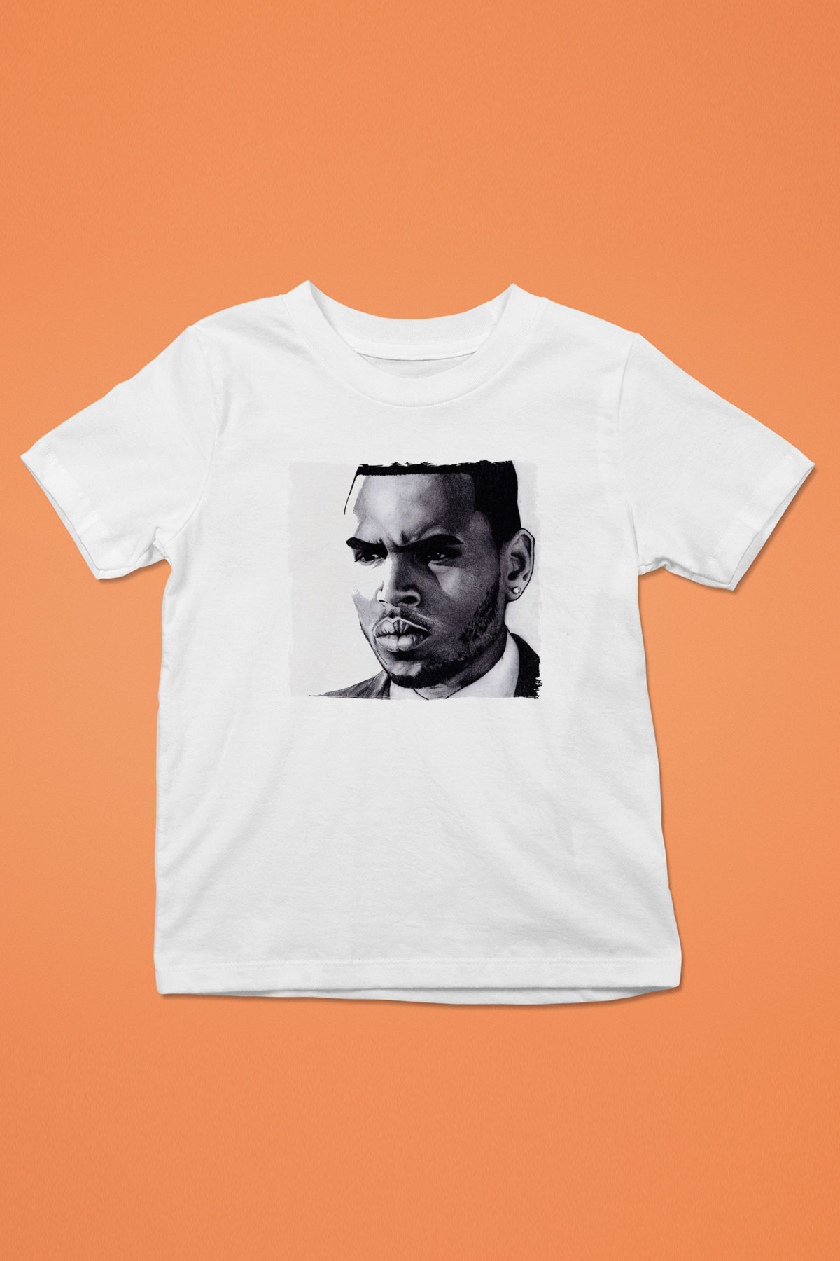 Chris Brown Beyaz Unisex Çocuk Tişört