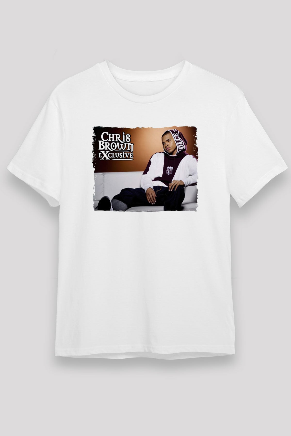 Chris Brown Beyaz Unisex Tişört T-Shirt - TişörtFabrikası