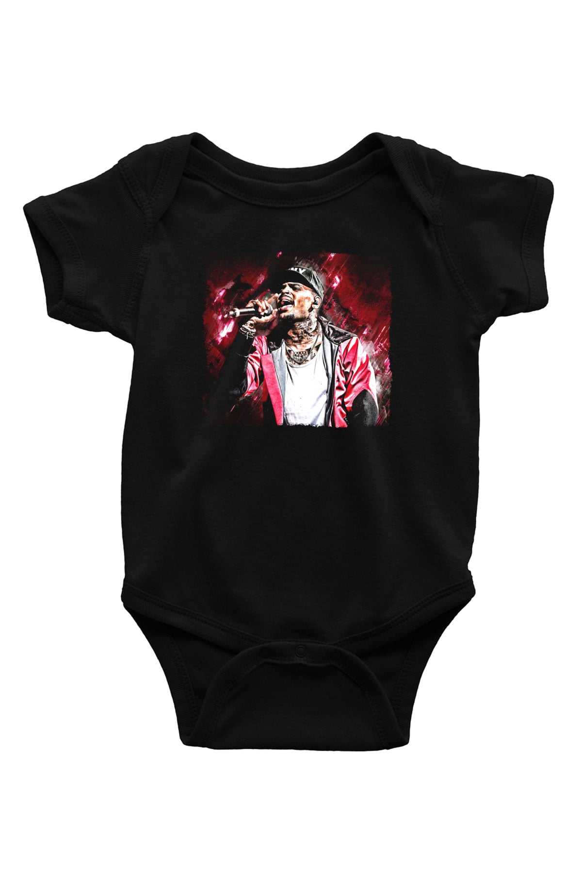 Chris Brown Siyah Bebek Body - Zıbın