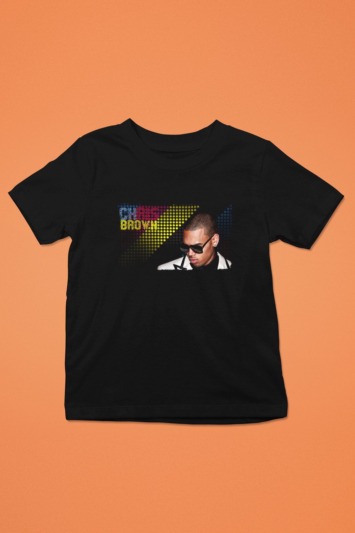 Chris Brown Siyah Unisex Çocuk Tişört