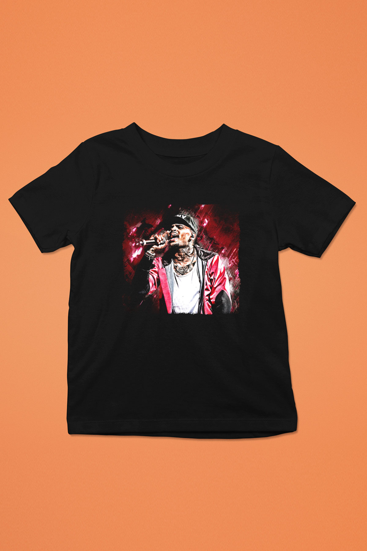 Chris Brown Siyah Unisex Çocuk Tişört