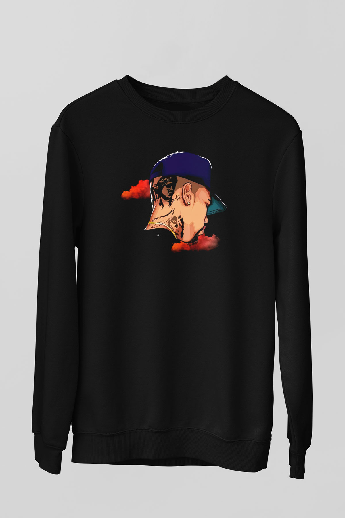 Chris Brown Siyah Unisex Sweatshirt
