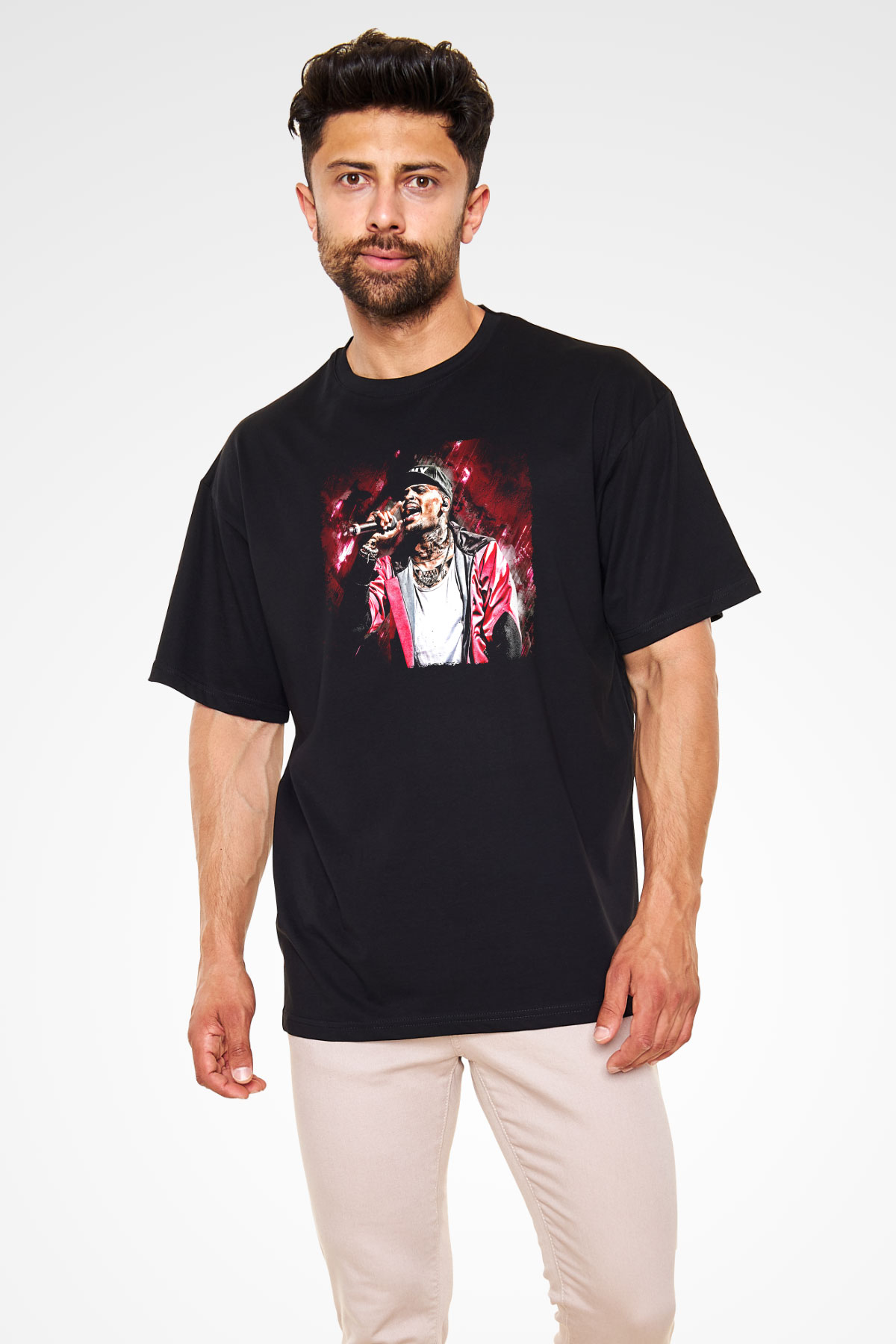 Chris Brown Siyah Oversize Tişört Oversize T-shirt - TişörtFabrikası