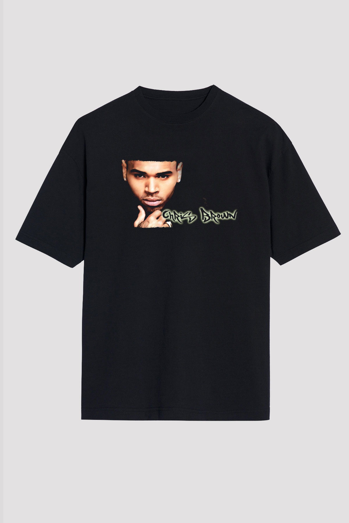Chris Brown Siyah Oversize Tişört Oversize T-shirt - TişörtFabrikası