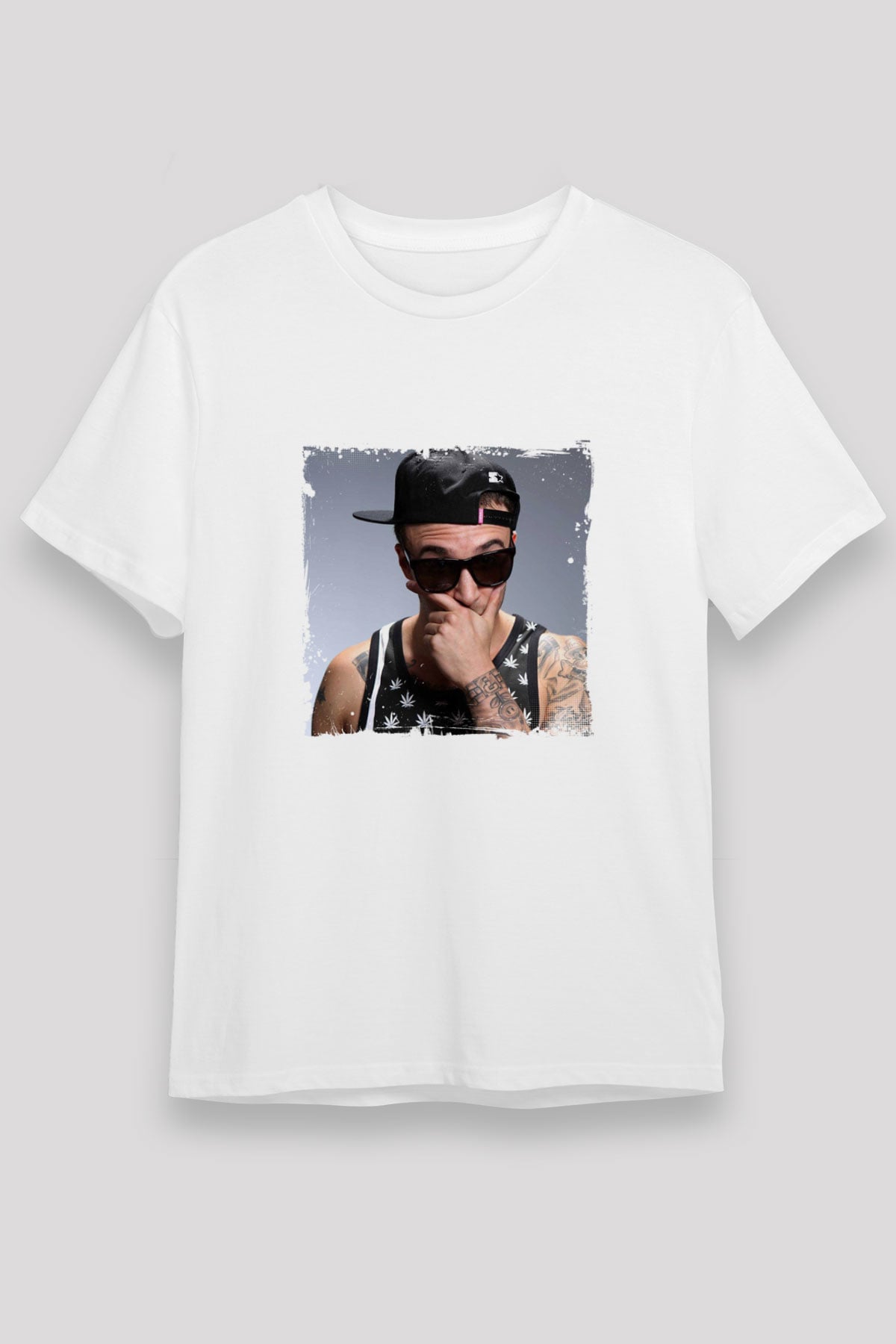 Chris Webby Baskılı Unisex Beyaz Tişört