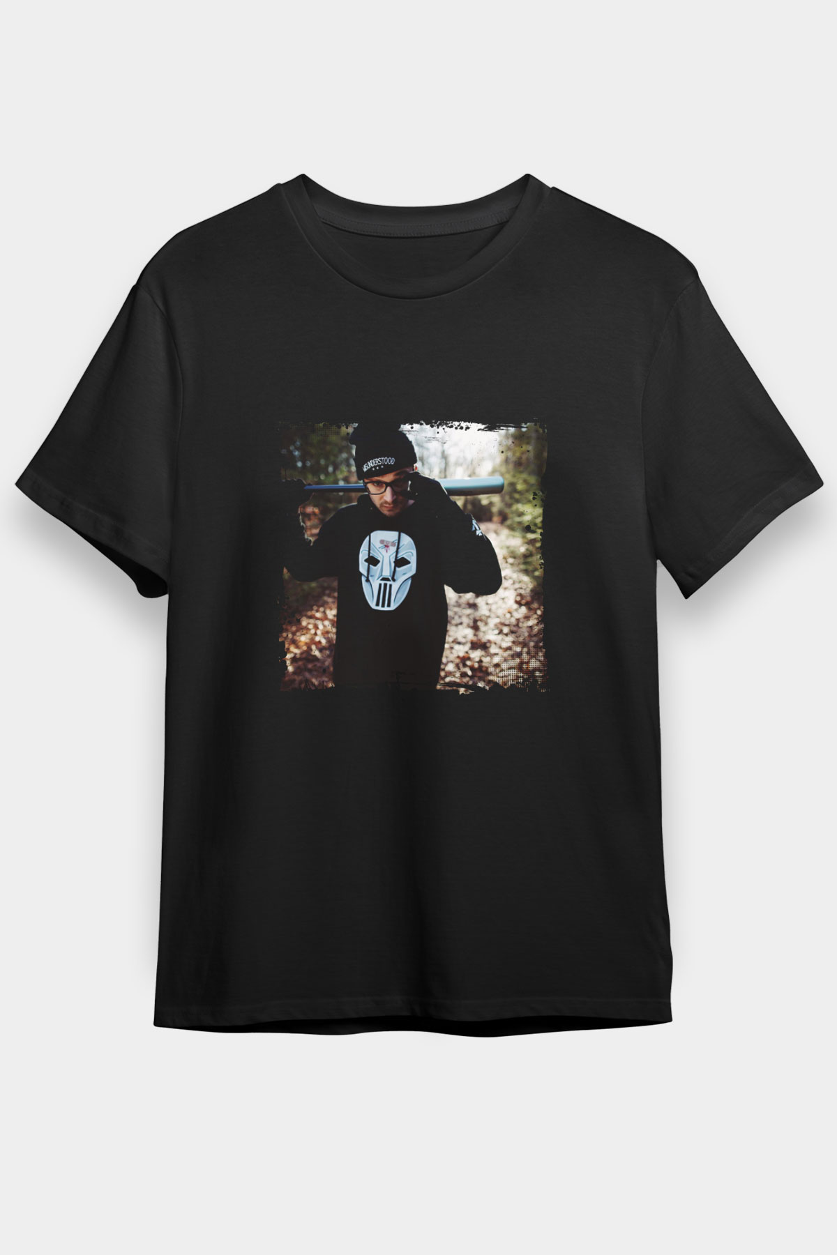 Chris Webby Baskılı Unisex Siyah Tişört