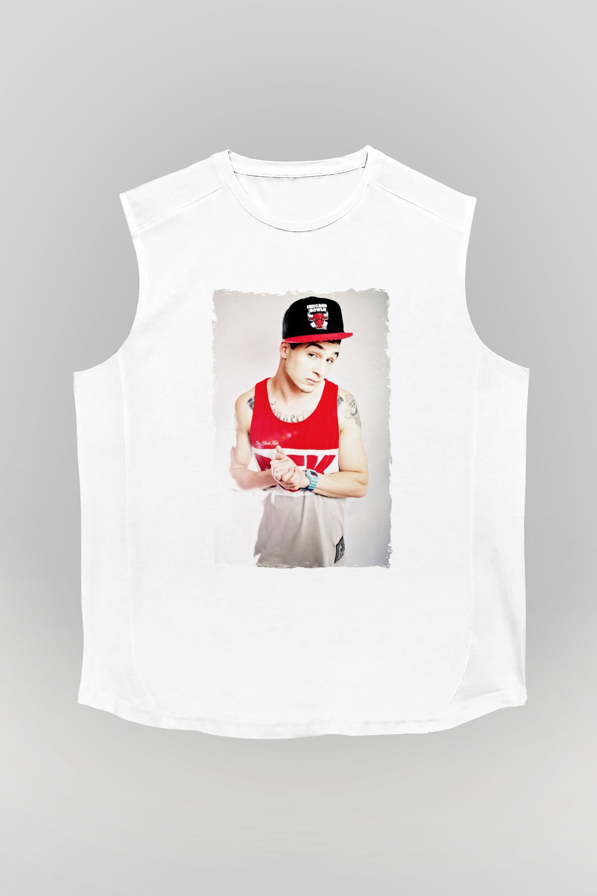 Chris Webby Beyaz Unisex Kolsuz Tişört