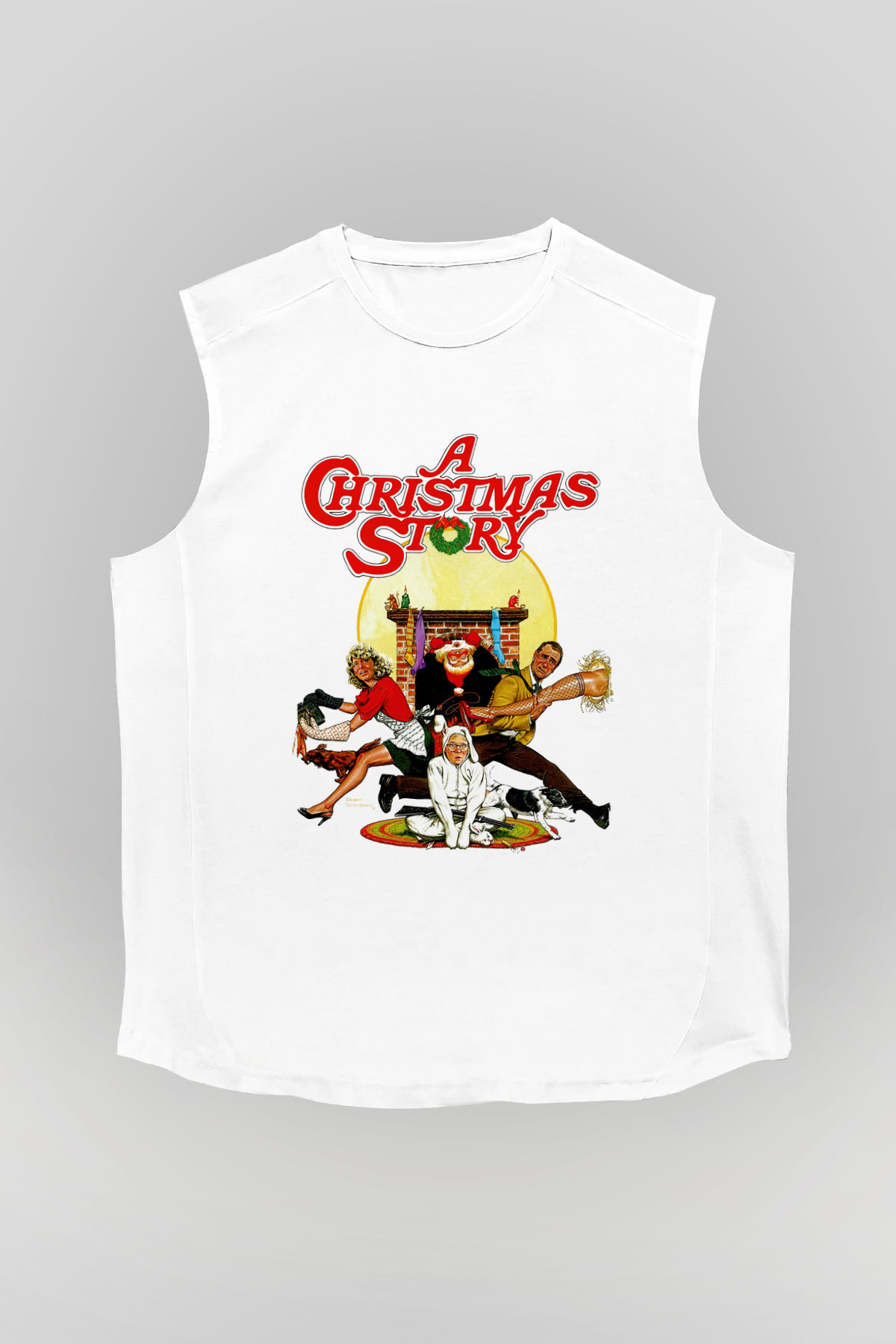 Christmas Story Beyaz Unisex  Kolsuz Tişört