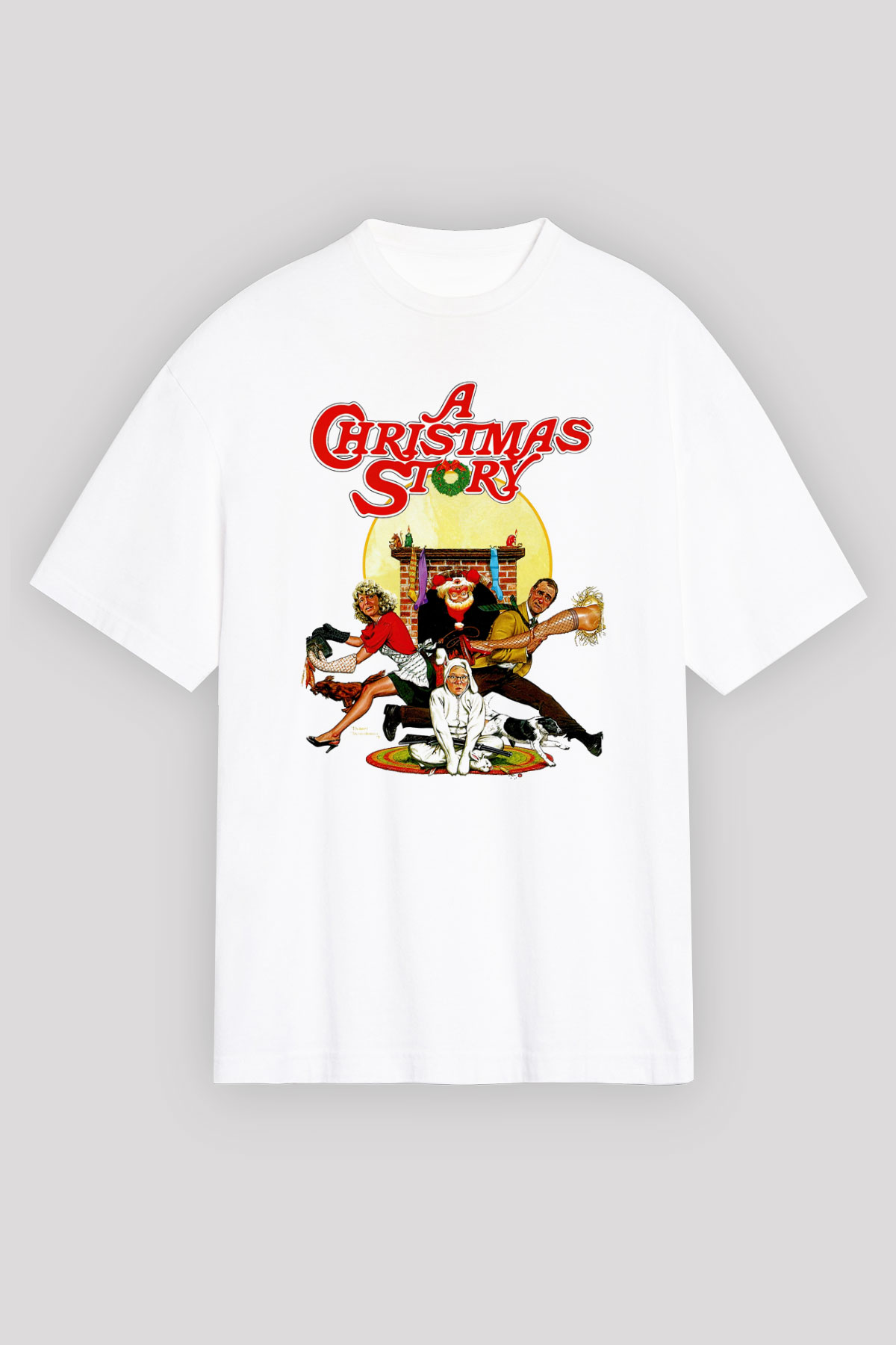 Christmas Story Beyaz Oversize Tişört