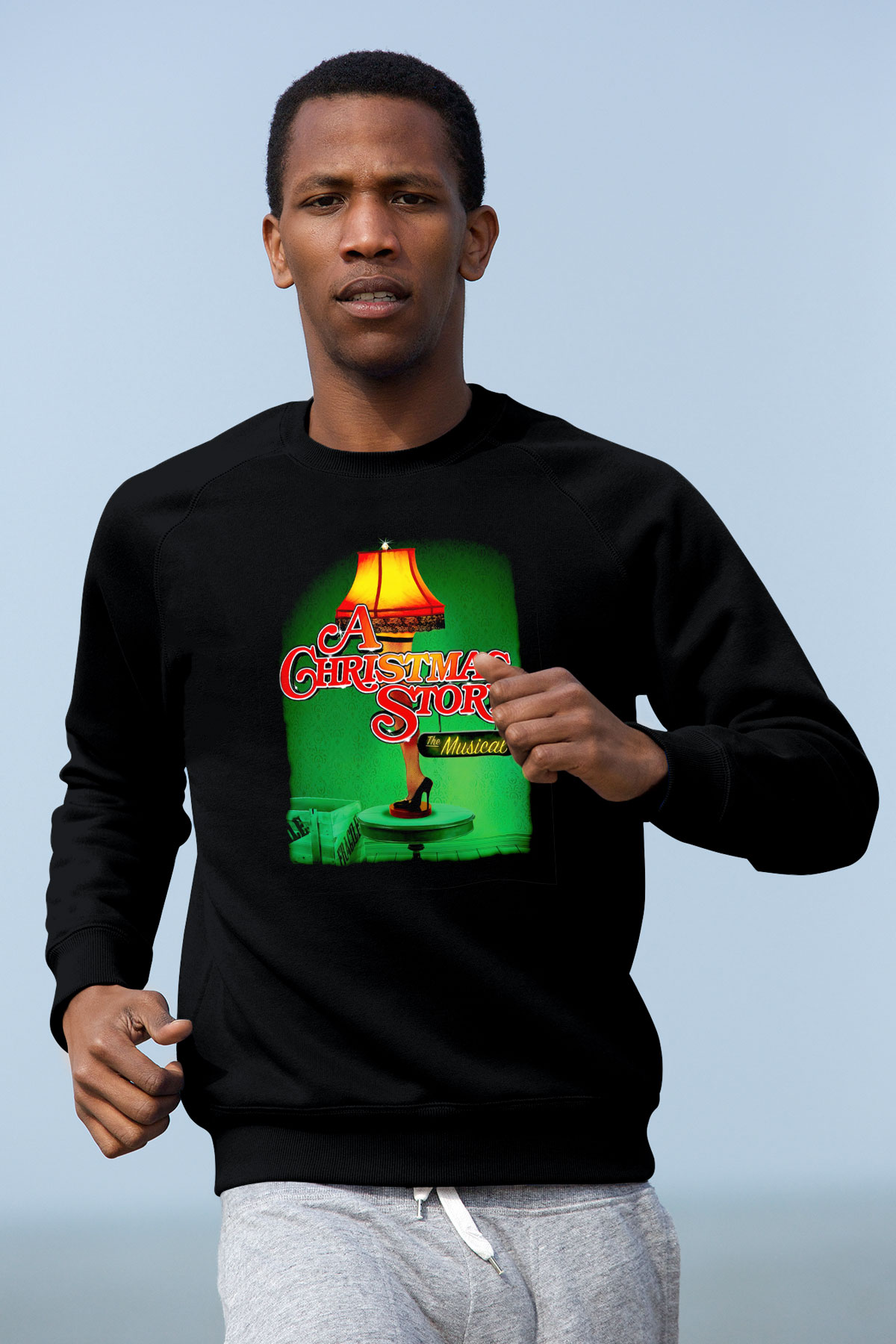 Christmas Story Siyah Unisex  Sweatshirt
