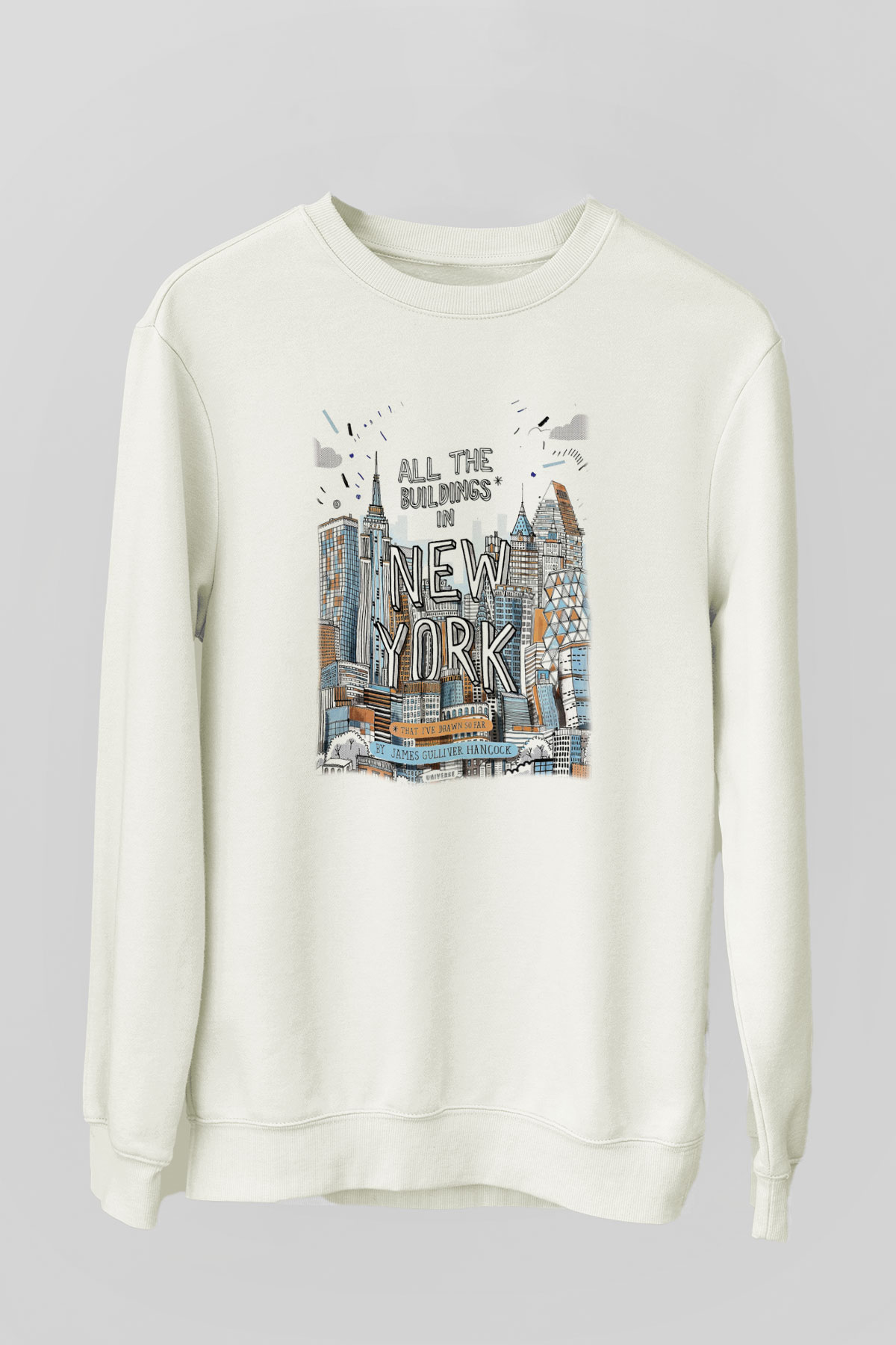 Chrysler Binası Beyaz Unisex Sweatshirt
