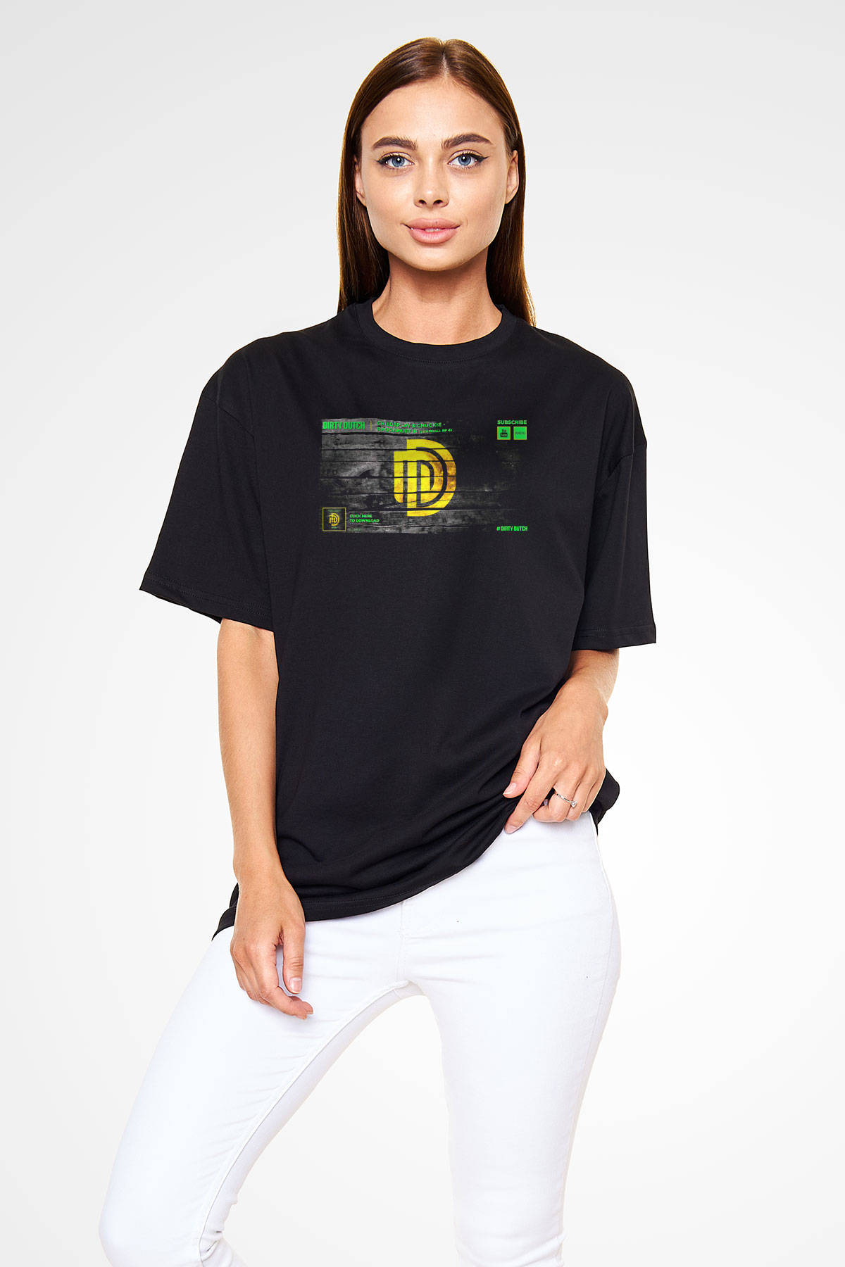 Chuckie Siyah Oversize Tişört Oversize T-shirt - TişörtFabrikası