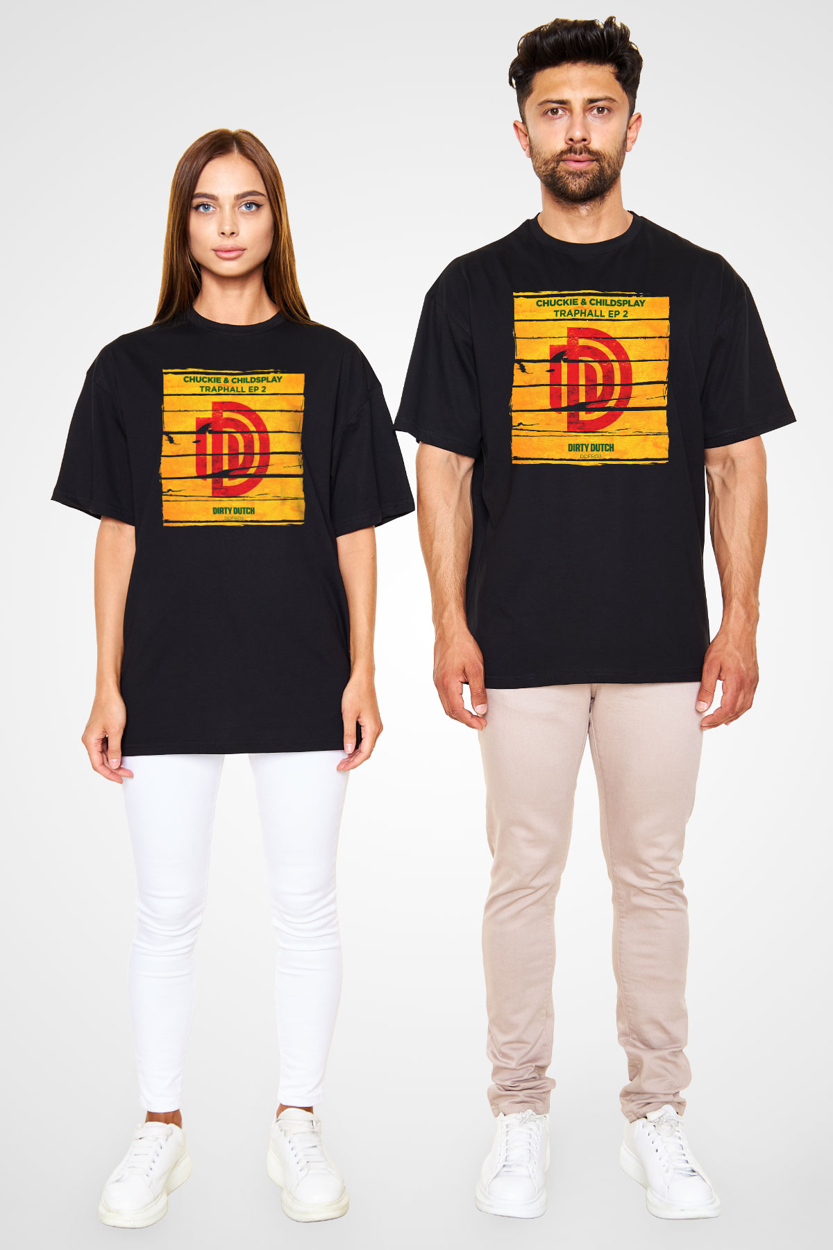 Chuckie Siyah Oversize Tişört Oversize T-shirt - TişörtFabrikası