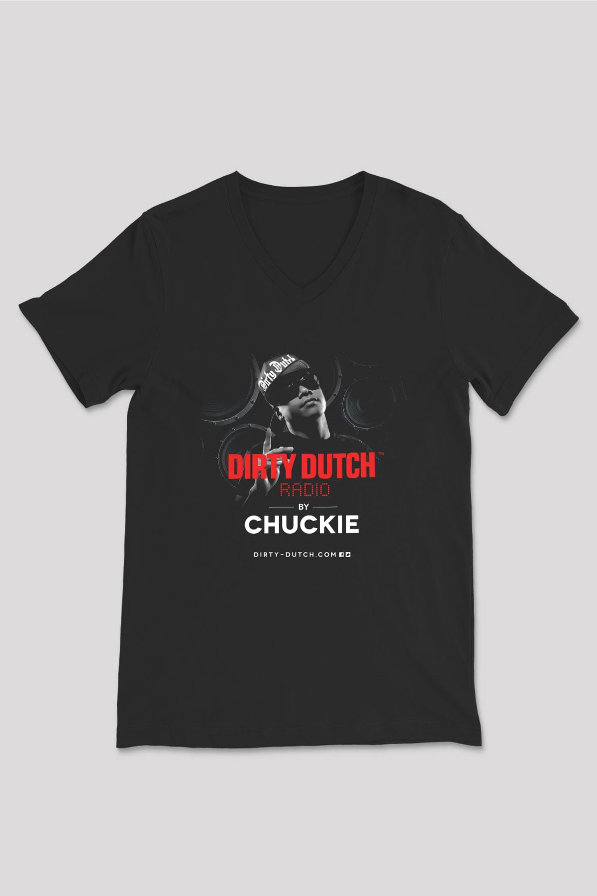 Chuckie Siyah Unisex V Yaka Tişört
