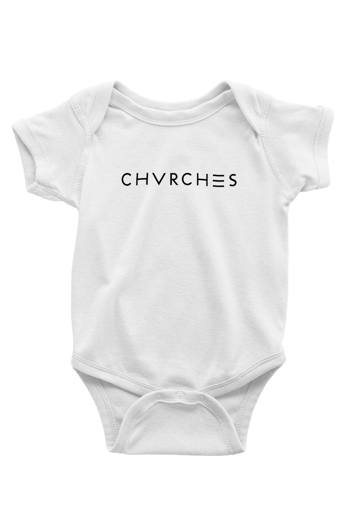 CHVRCHES Baskılı Beyaz Unisex Bebek Body - Zıbın