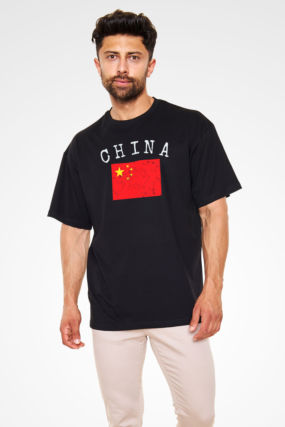Çin Siyah Oversize Tişört Oversize T-shirt - TişörtFabrikası