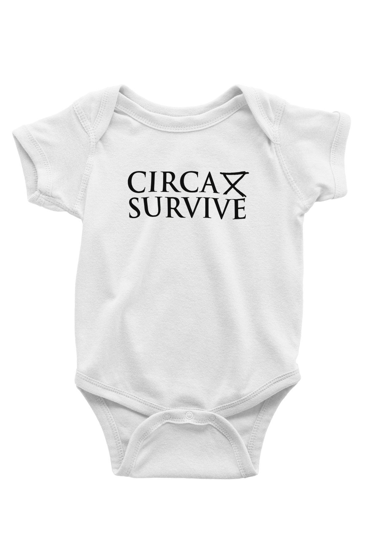 Circa Survive Baskılı Beyaz Unisex Bebek Body - Zıbın