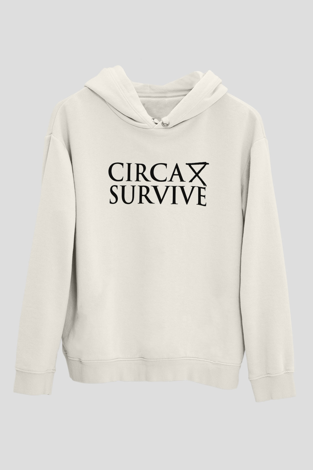 Circa Survive Beyaz Unisex Kapşonlu Sweatshirt