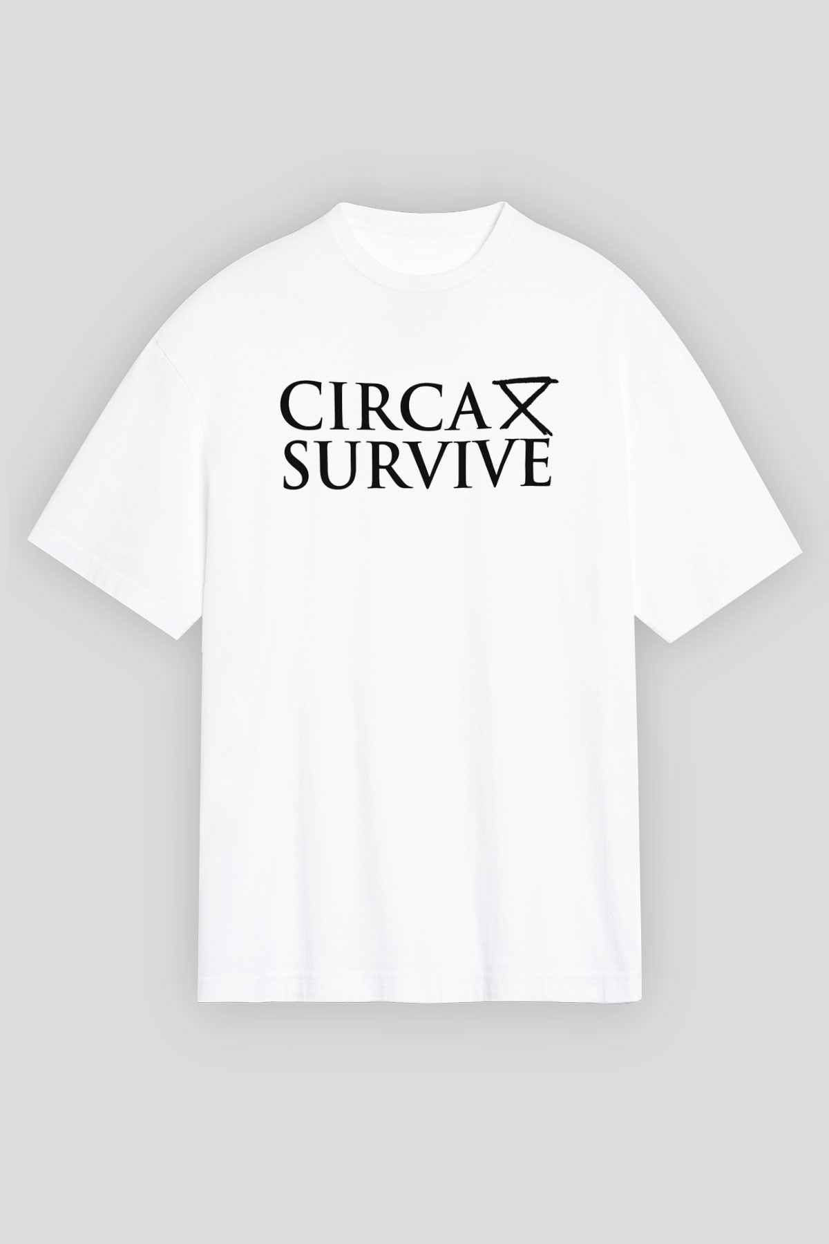 Circa Survive Beyaz Unisex Oversize Tişört T-Shirt