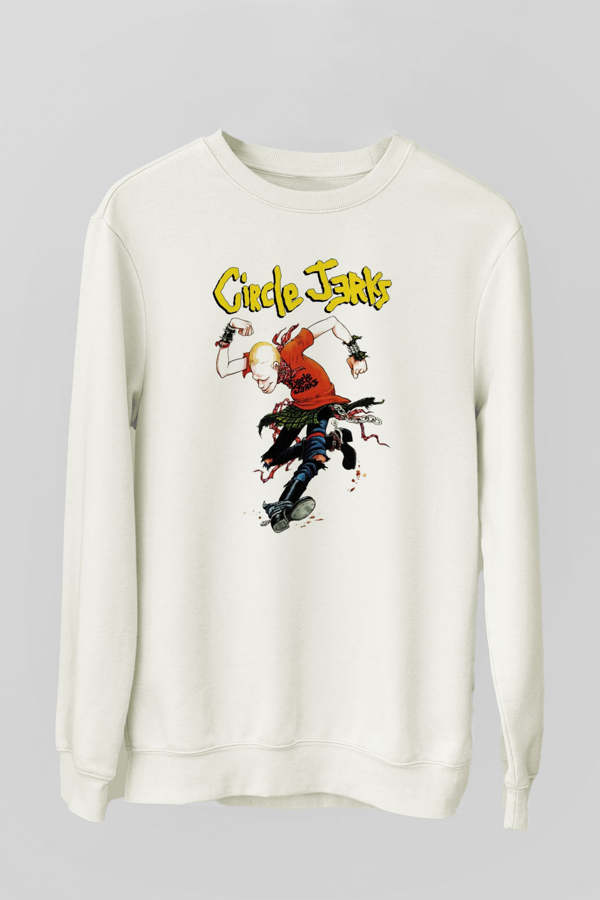 Circle Jerks Beyaz Unisex Sweatshirt