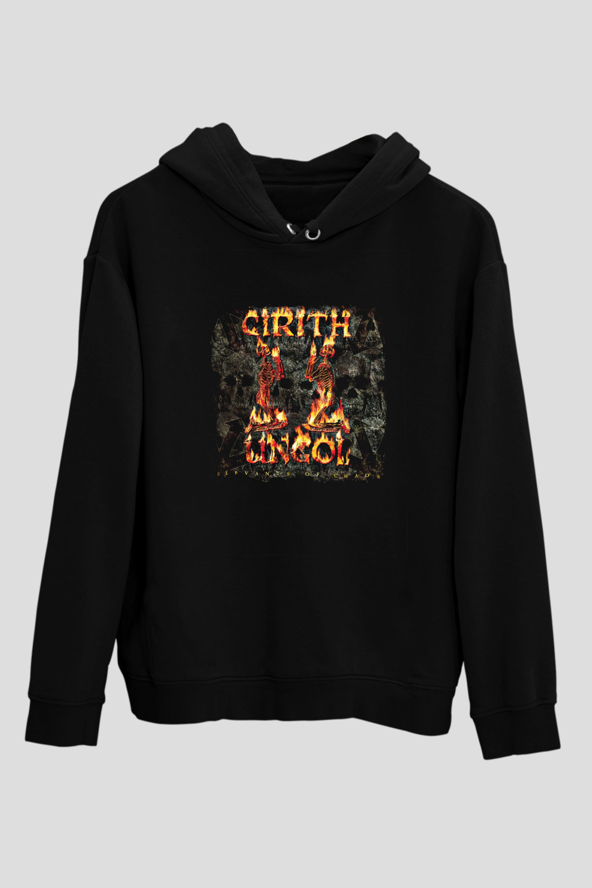 Cirith Ungol Baskılı Unisex Siyah Hoodie
