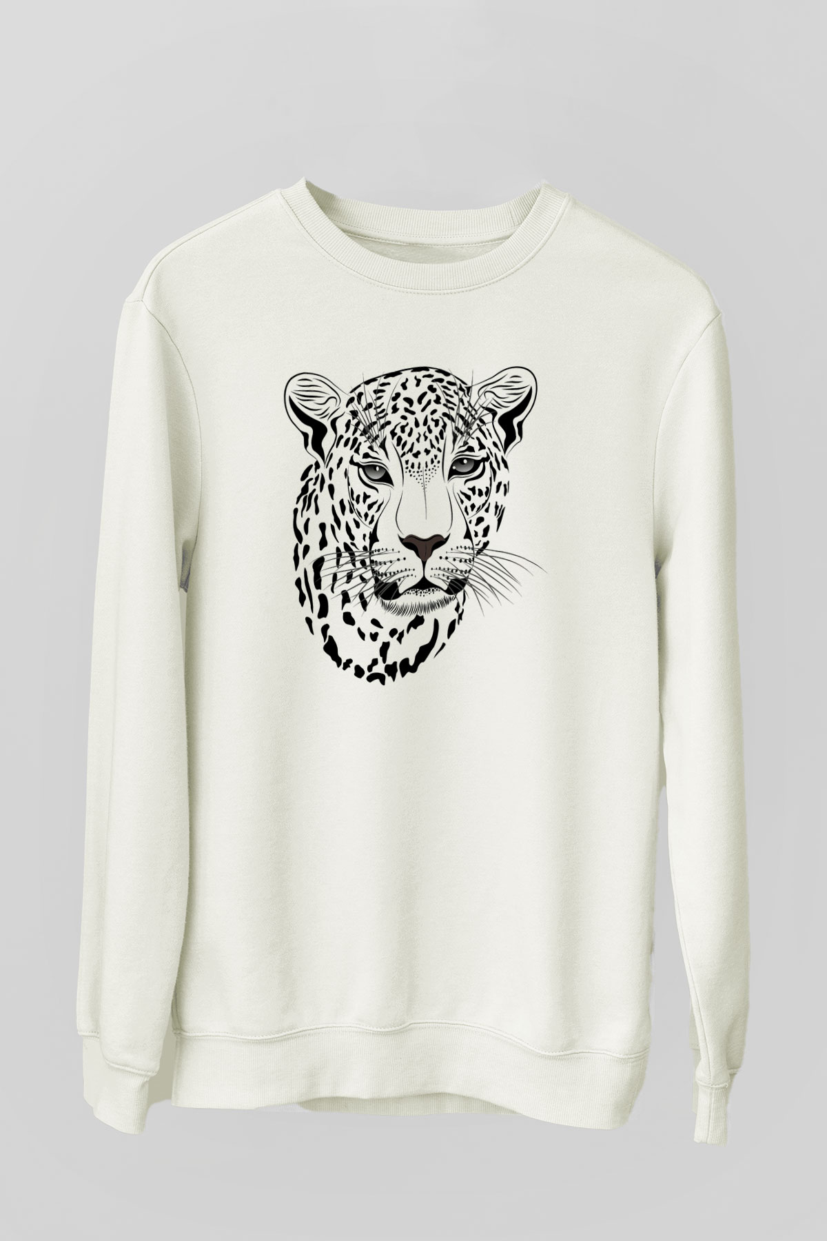 Çita Beyaz Unisex Sweatshirt