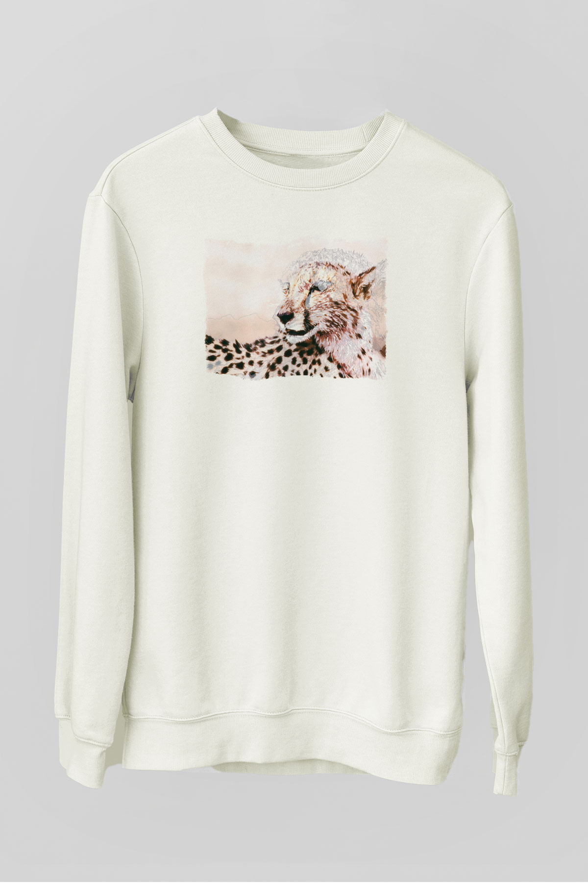 Çita Beyaz Unisex Sweatshirt