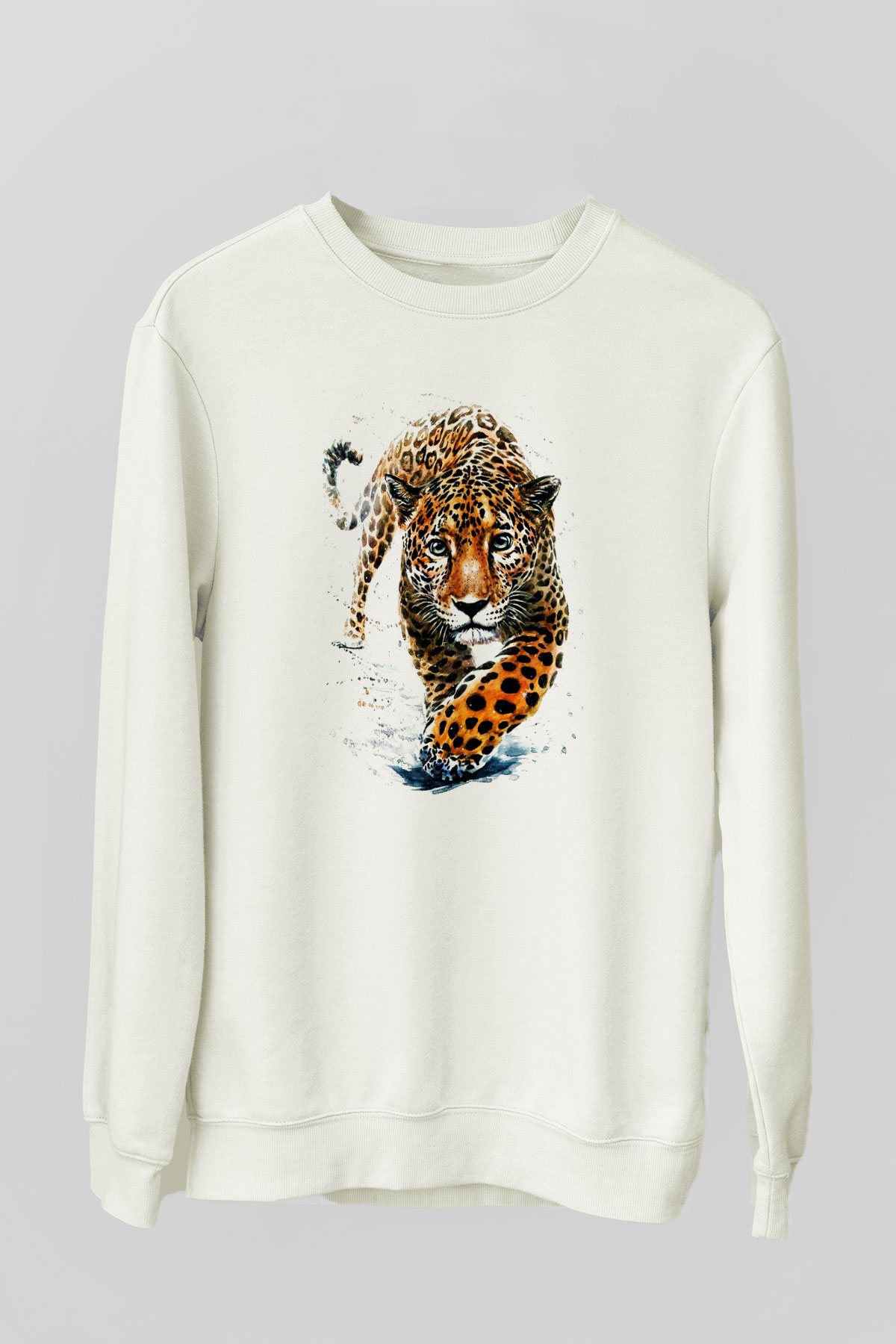 Çita Beyaz Unisex Sweatshirt