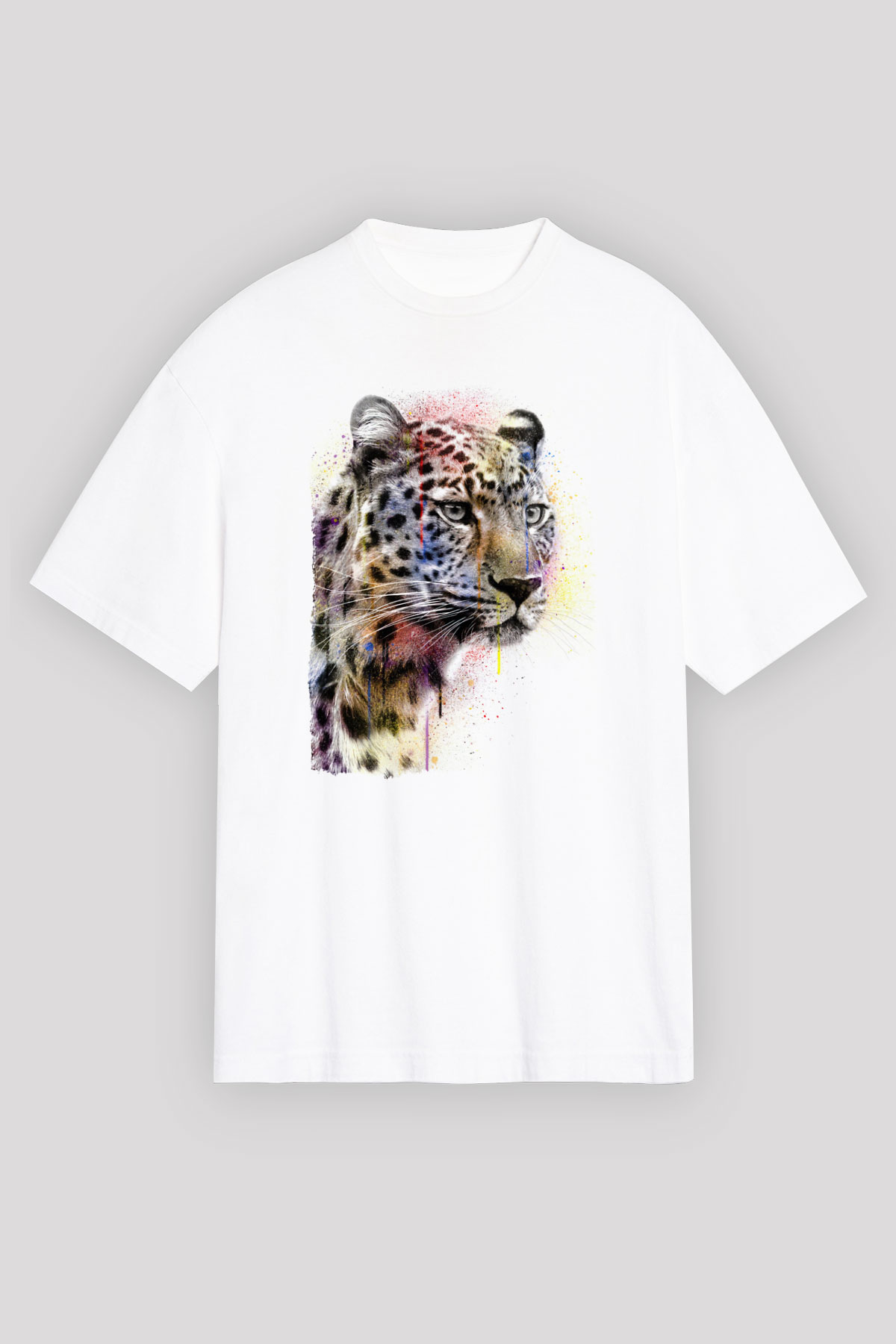 Çita Beyaz Oversize Tişört Oversize T-shirt - TişörtFabrikası