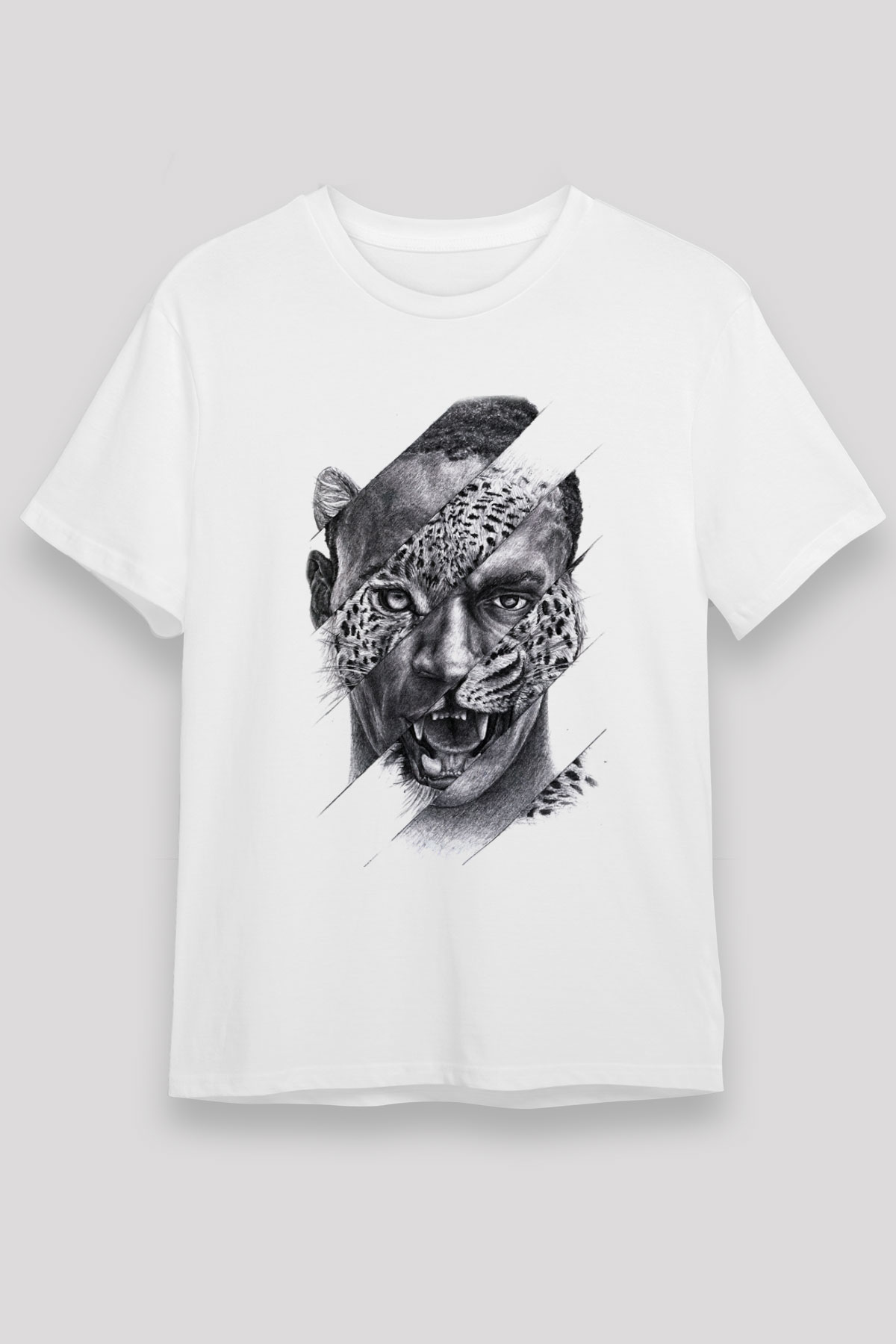 Çita Beyaz Unisex Tişört T-Shirt - TişörtFabrikası