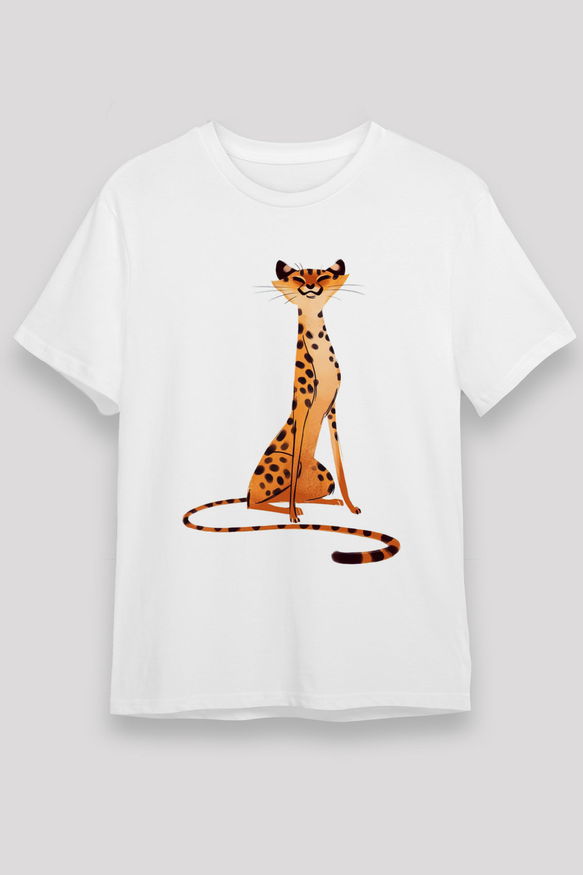Çita Beyaz Unisex Tişört T-Shirt - TişörtFabrikası