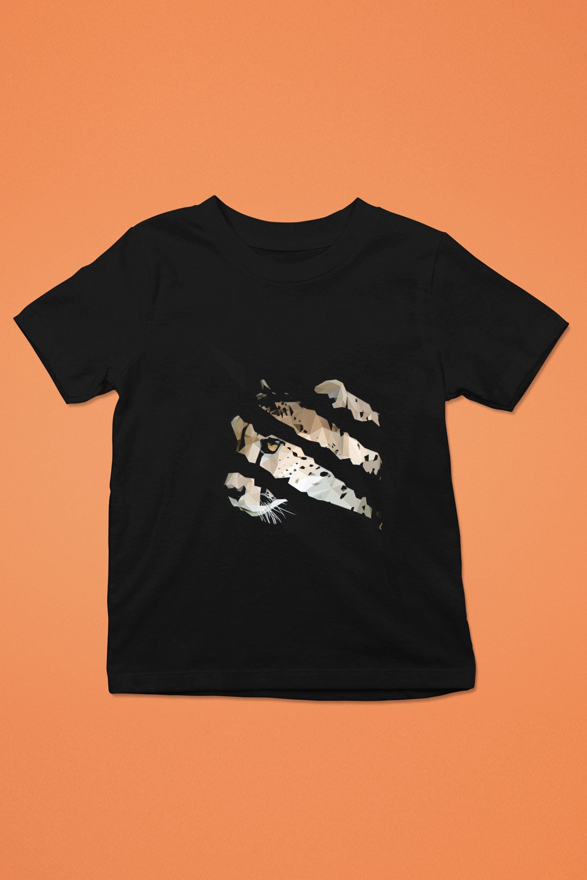 Çita Siyah Unisex Çocuk Tişört