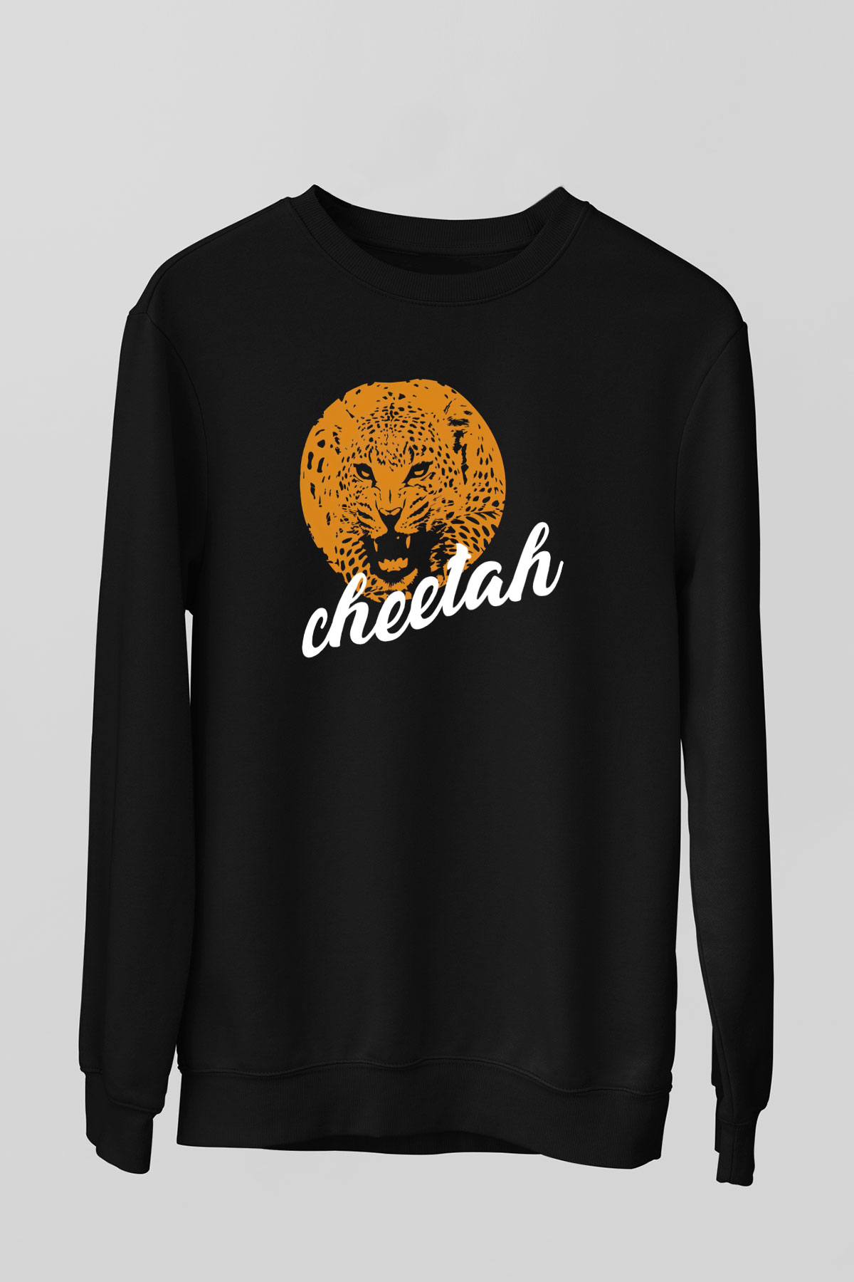 Çita Siyah Unisex Sweatshirt