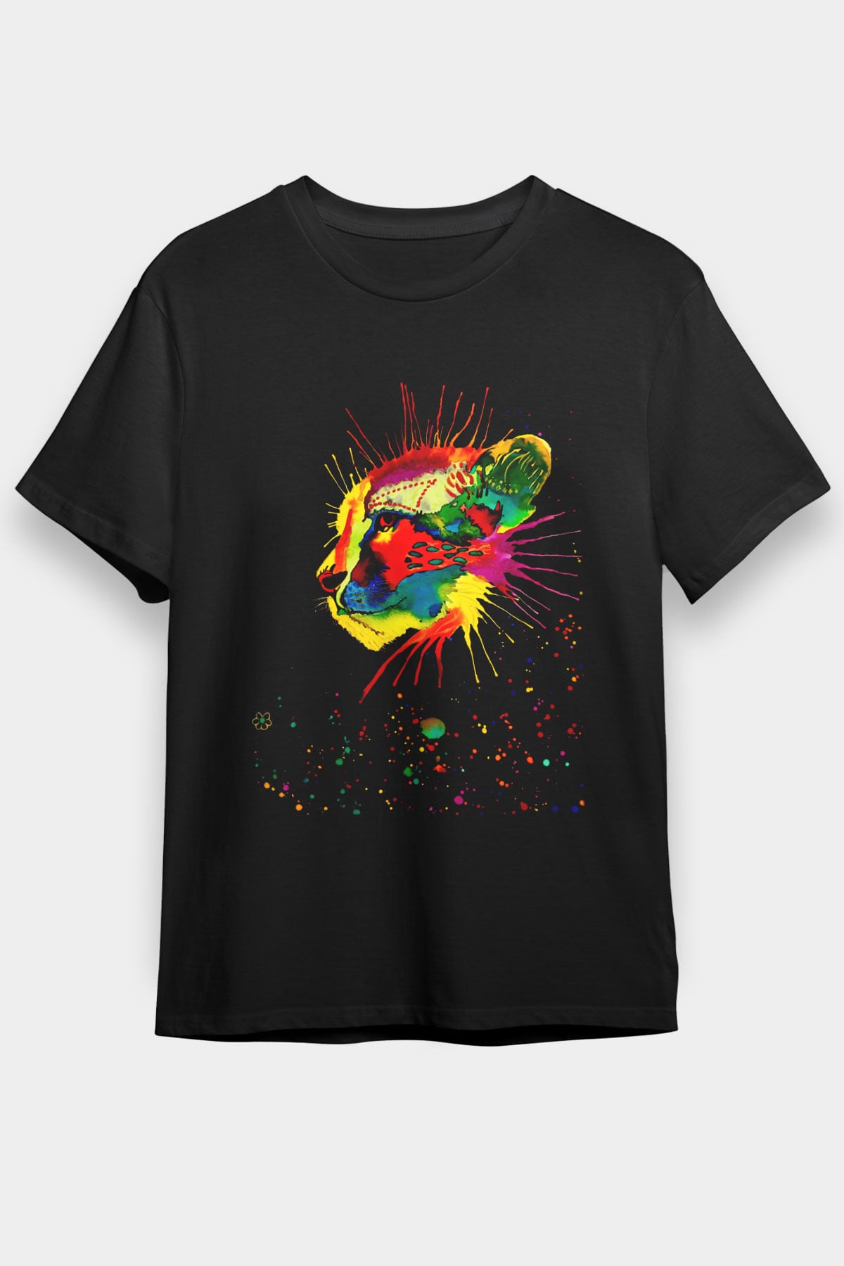 Çita Siyah Unisex Tişört T-Shirt - TişörtFabrikası