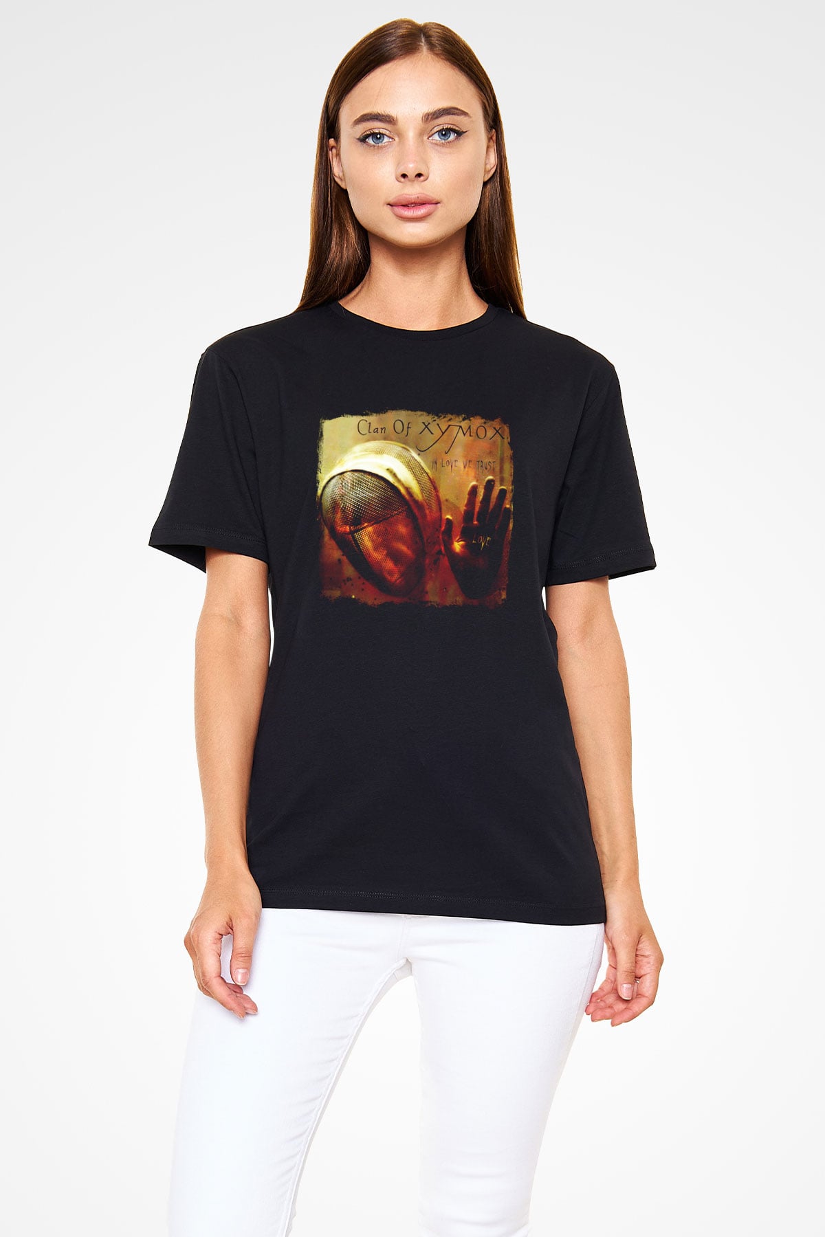 Clan of Xymox Baskılı Unisex Siyah Tişört