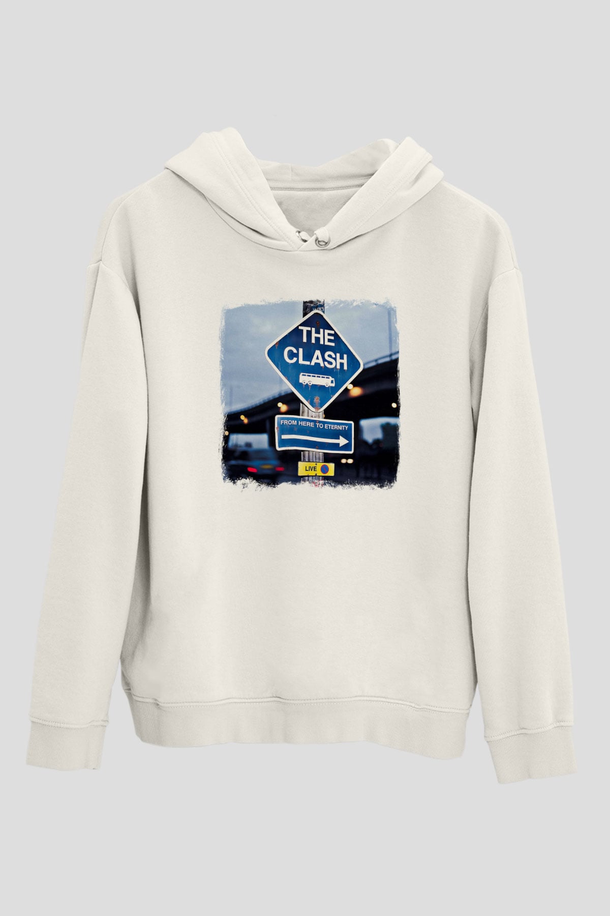 Clash (The) Baskılı Unisex Beyaz Hoodie
