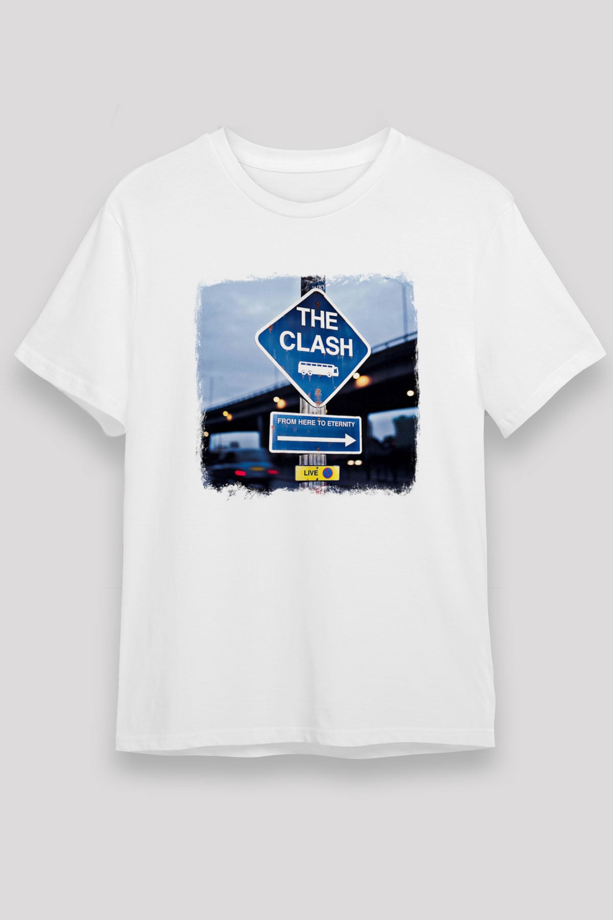 Clash (The) Baskılı Unisex Beyaz Tişört