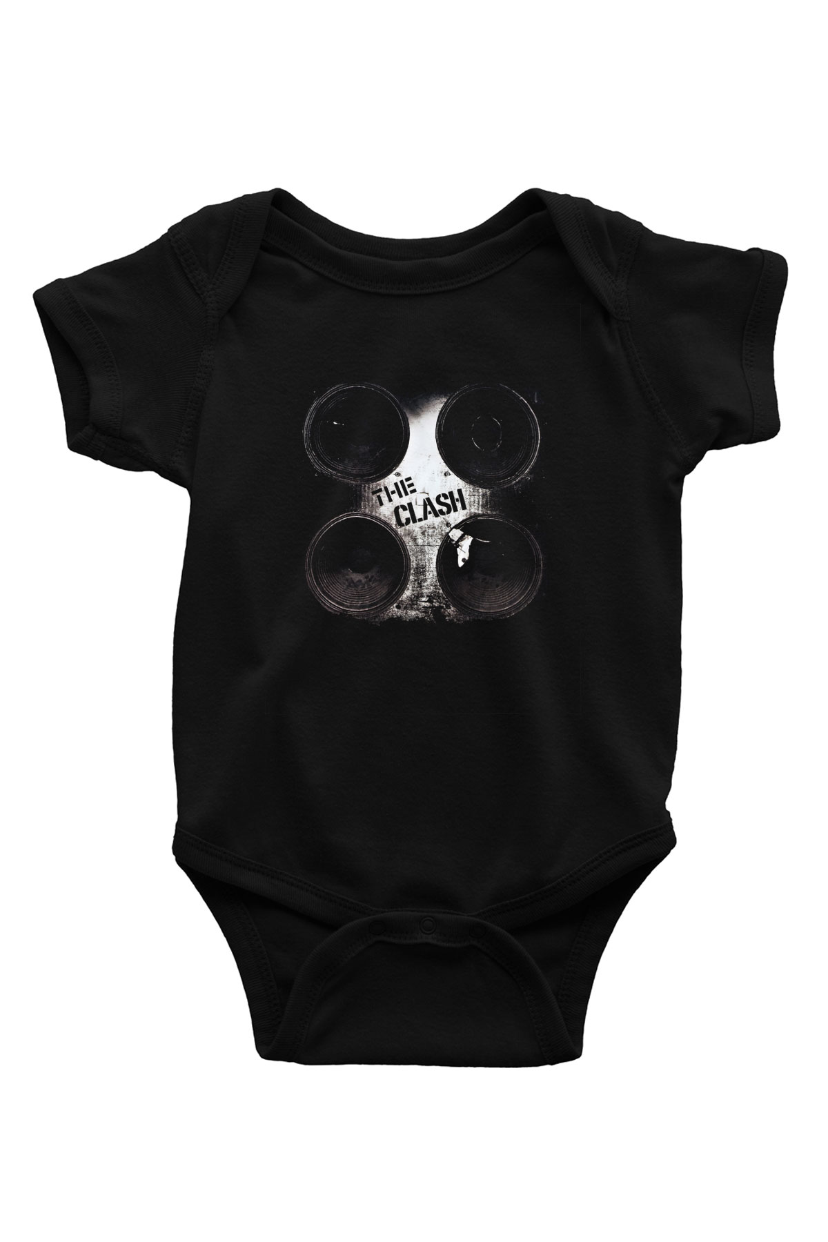 Clash (The) Baskılı Unisex Siyah Bebek Body - Zıbın
