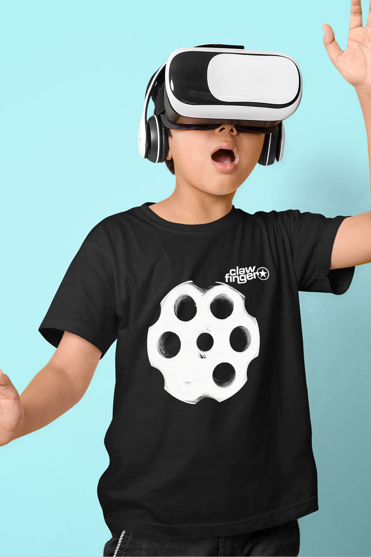 Clawfinger Siyah Unisex Çocuk Tişört