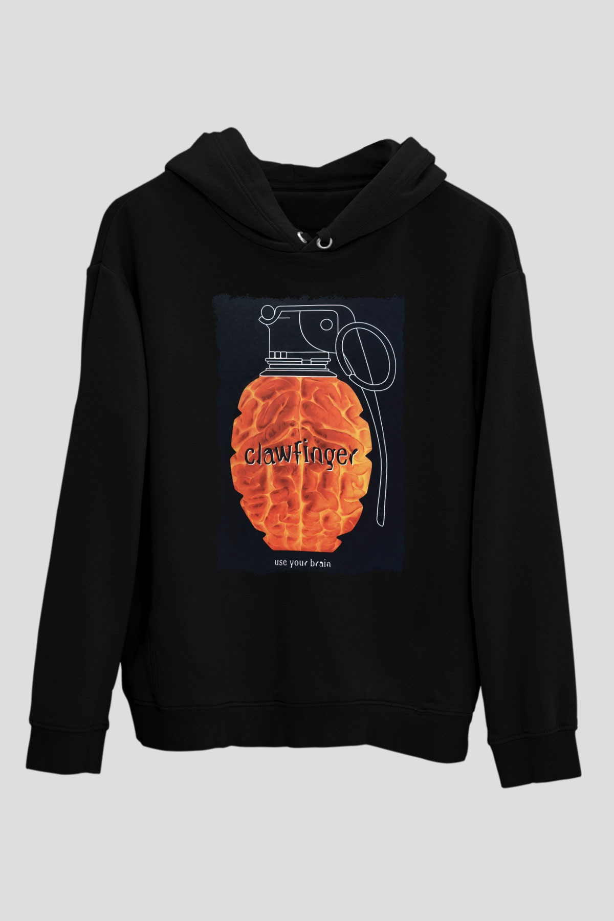 Clawfinger Siyah Unisex Kapüşonlu Sweatshirt