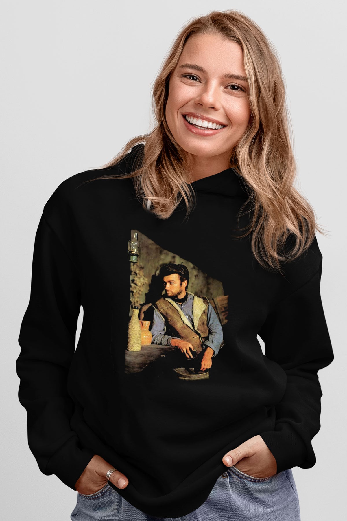 Clint Eastwood Siyah Unisex Hoodie