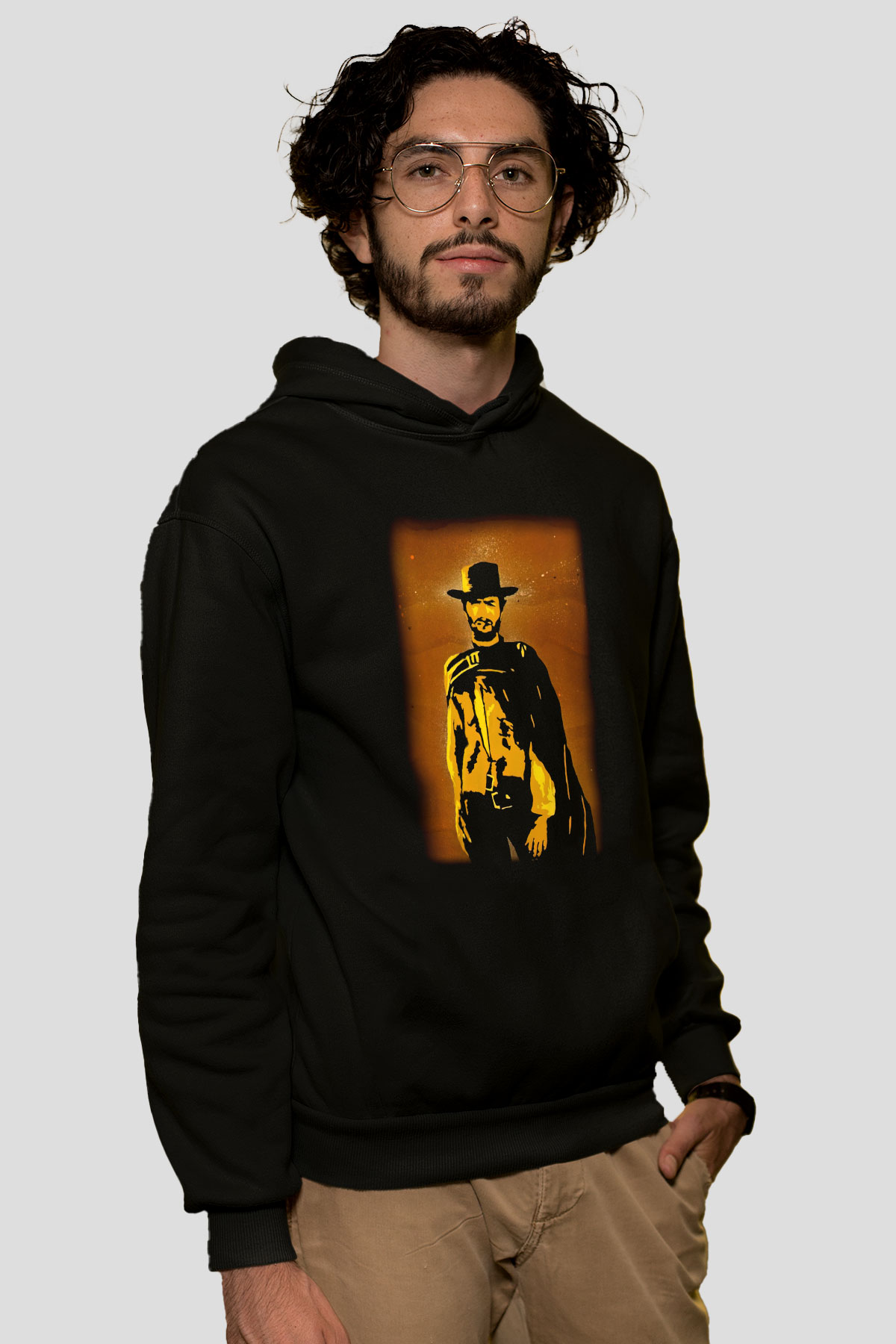 Clint Eastwood Siyah Unisex Hoodie