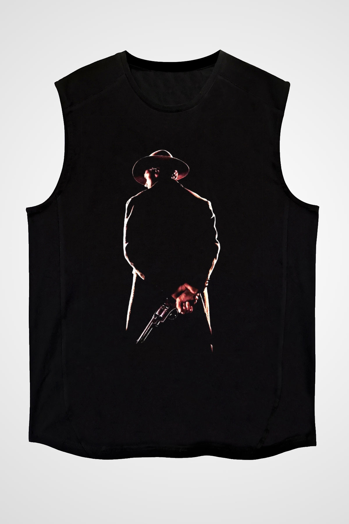 Clint Eastwood Siyah Unisex Kolsuz Tişört