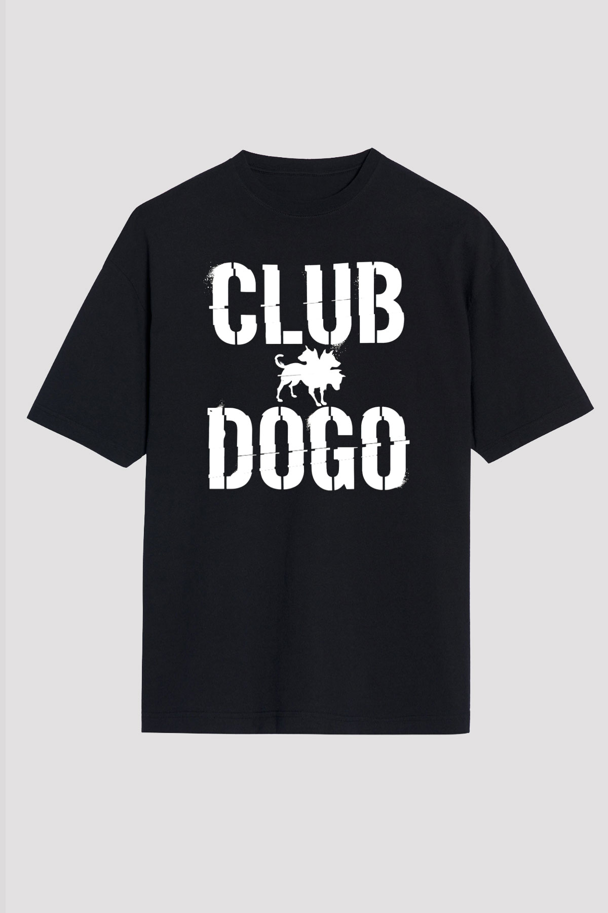 Club Dogo Siyah Unisex Oversize Tişört T-Shirt