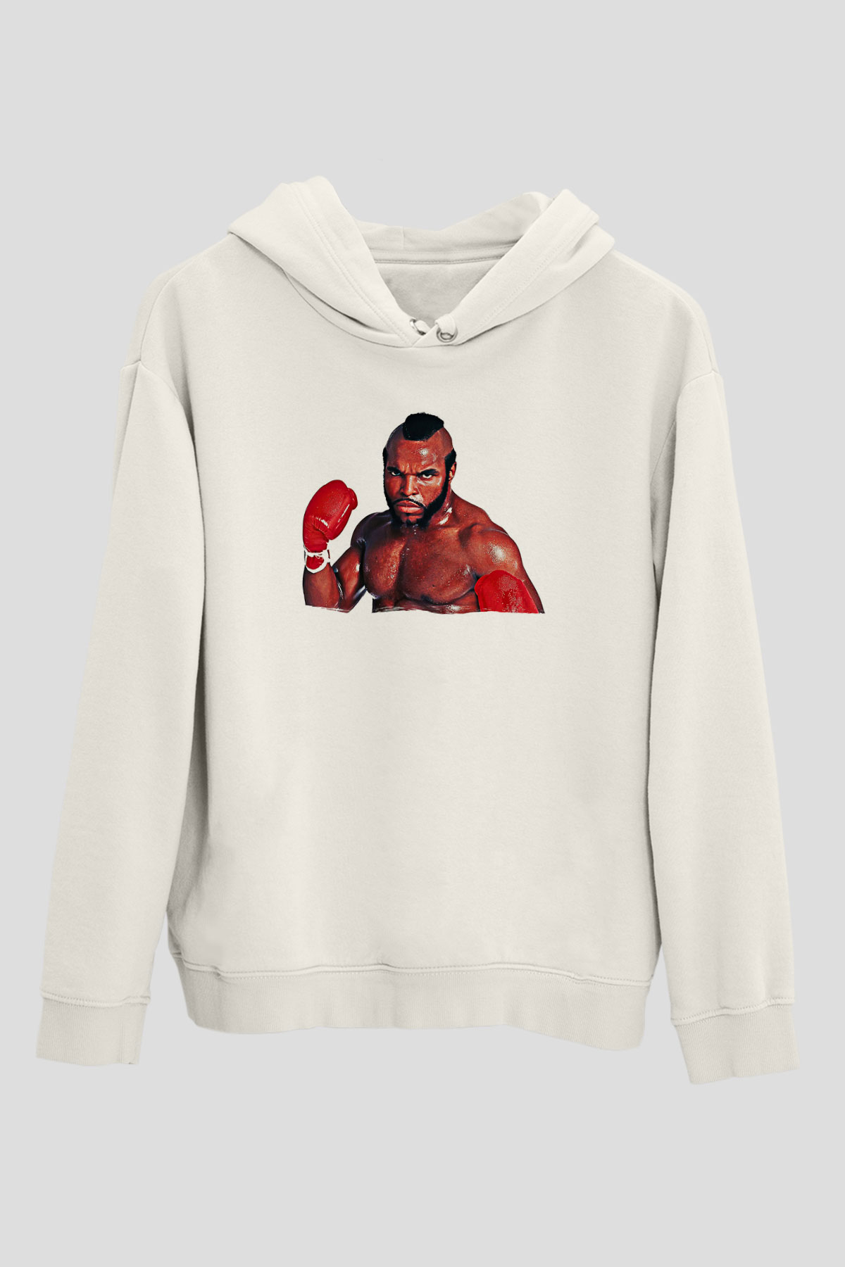 Clubber Baskılı Beyaz Unisex Kapüşonlu Sweatshirt