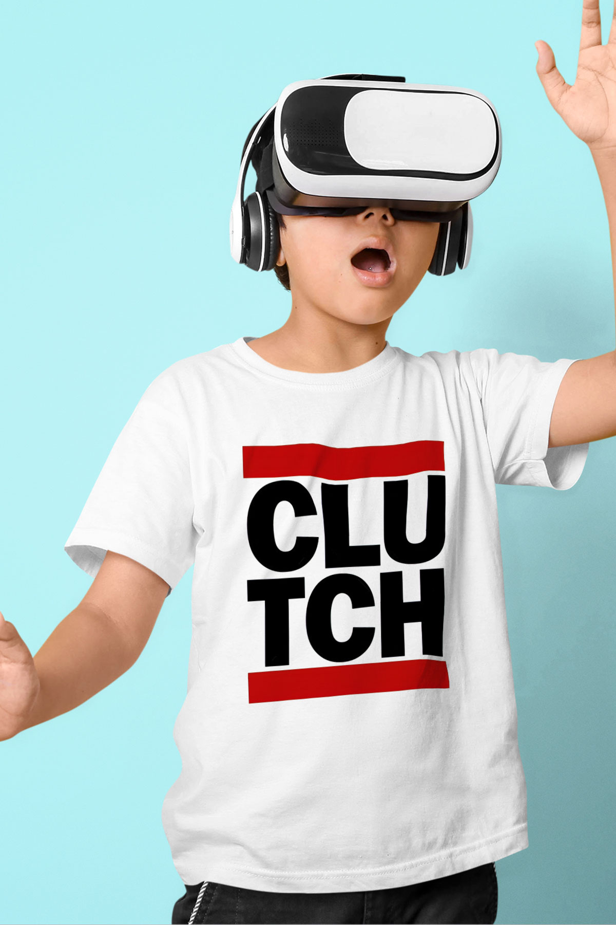 Clutch Beyaz Unisex Çocuk Tişört